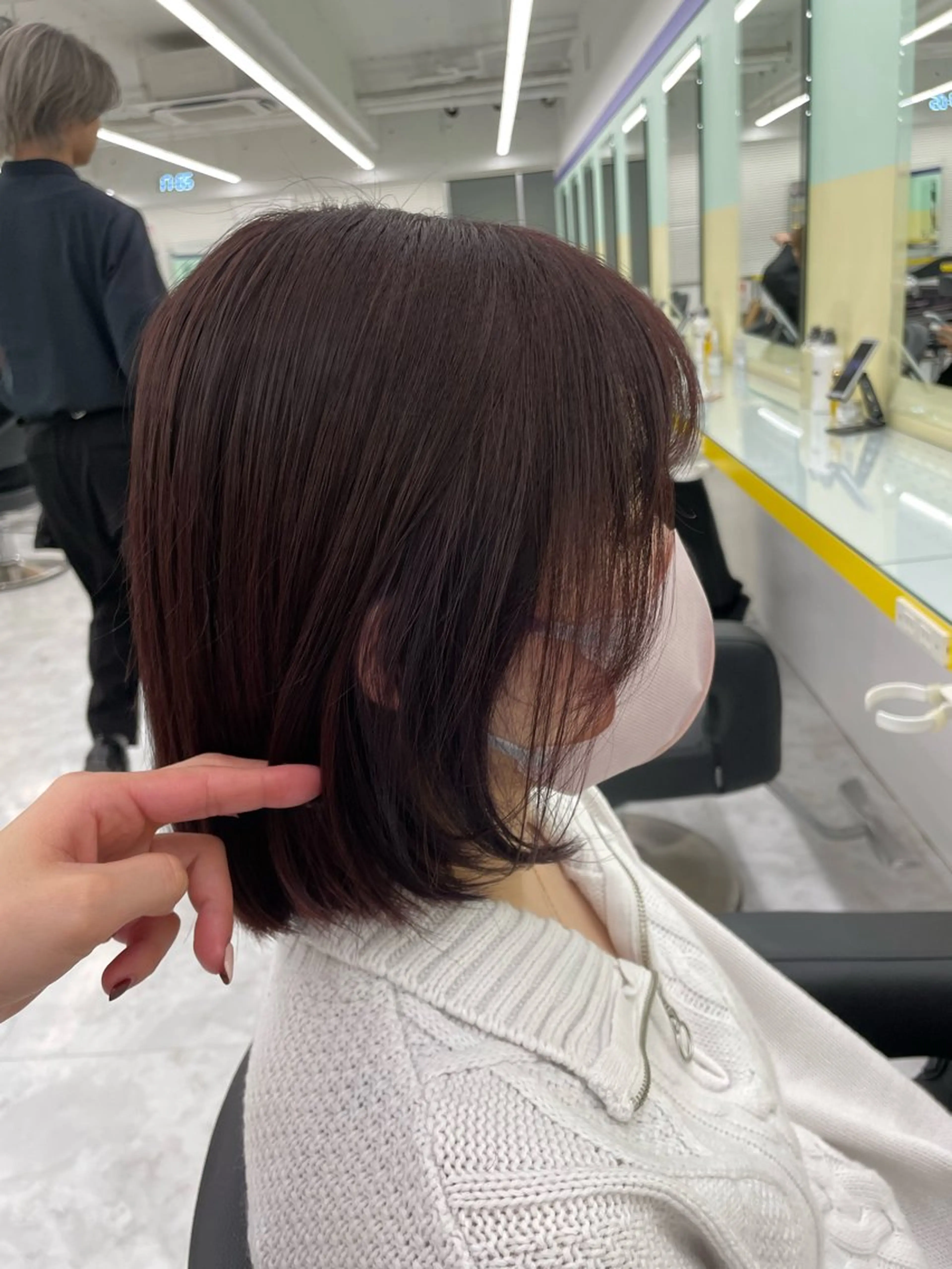 ショート パープルカラー ヘアカラー トリートメント ヘッドスパ ヘアセット 🦋色落ち綺麗カラー メンズYUZU🦋‪のヘアスタイル