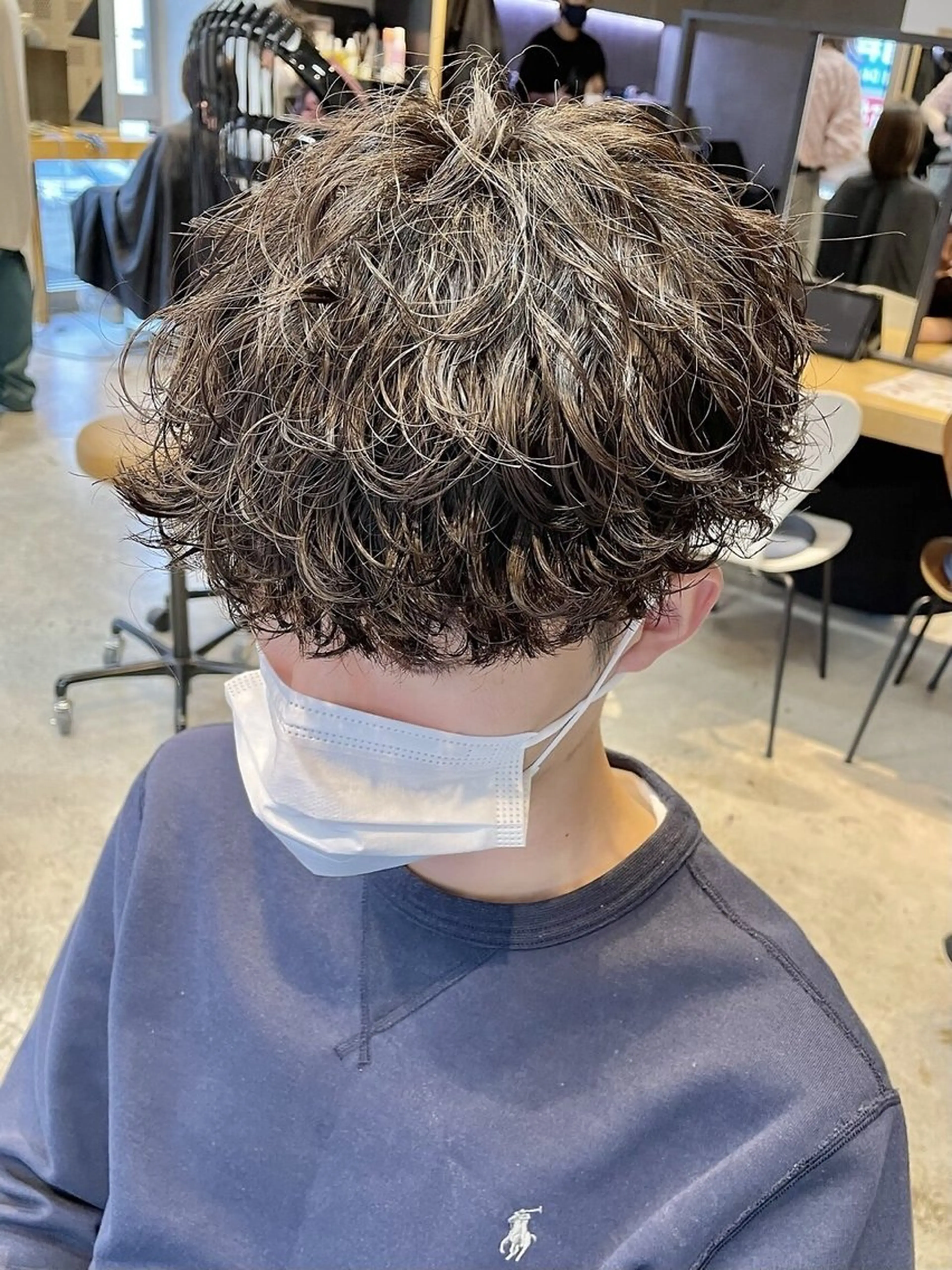 ショート パーマ メンズ メンズパーマ 波巻きパーマ SENTA✨メンズ パーマ✨fifth栄のヘアスタイル