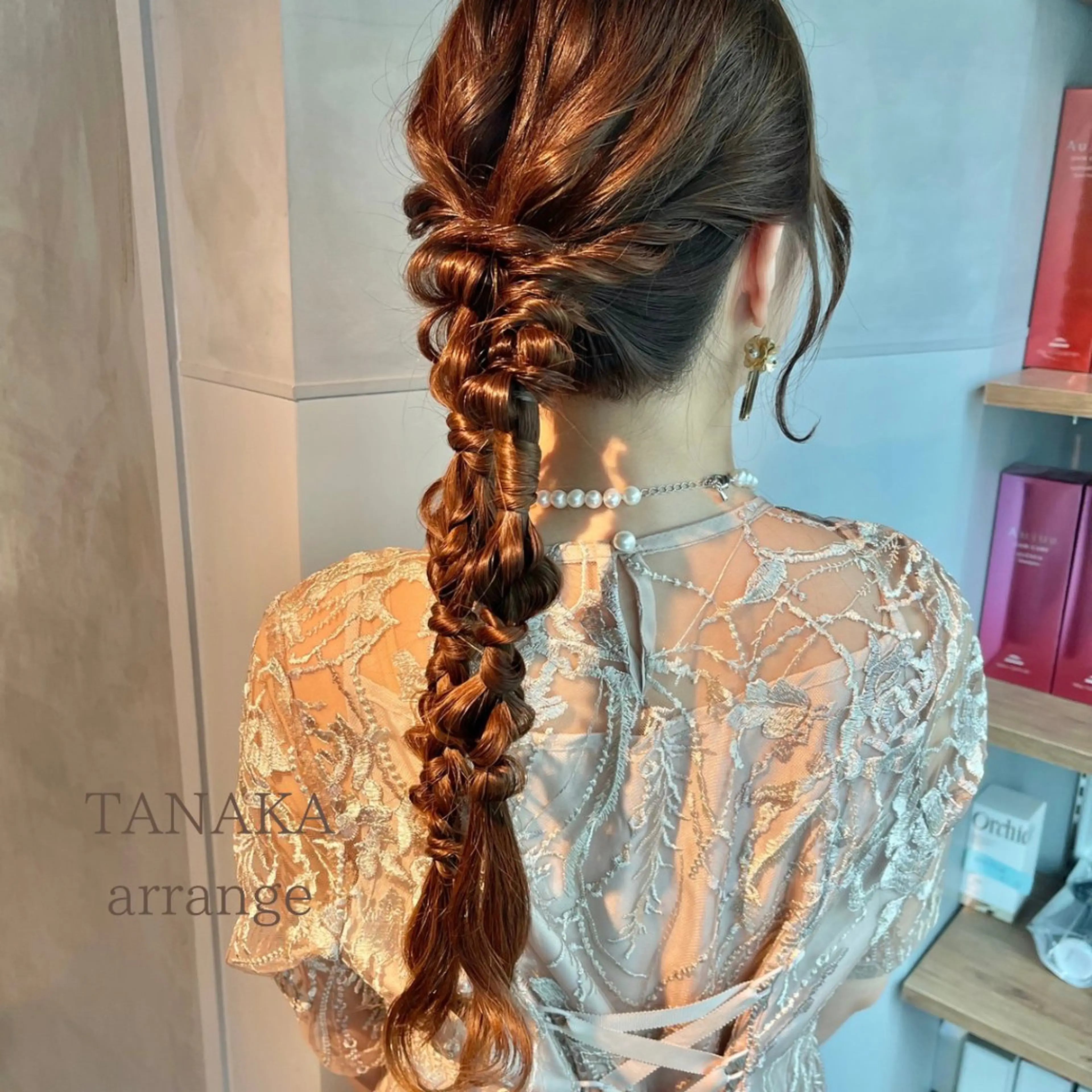 ヘアアレンジ ポニーテール 結婚式・ブライダル 卒業式のヘアスタイル ヘアセット charm《銀座》 ヘアセット/縮毛矯正のヘアスタイル