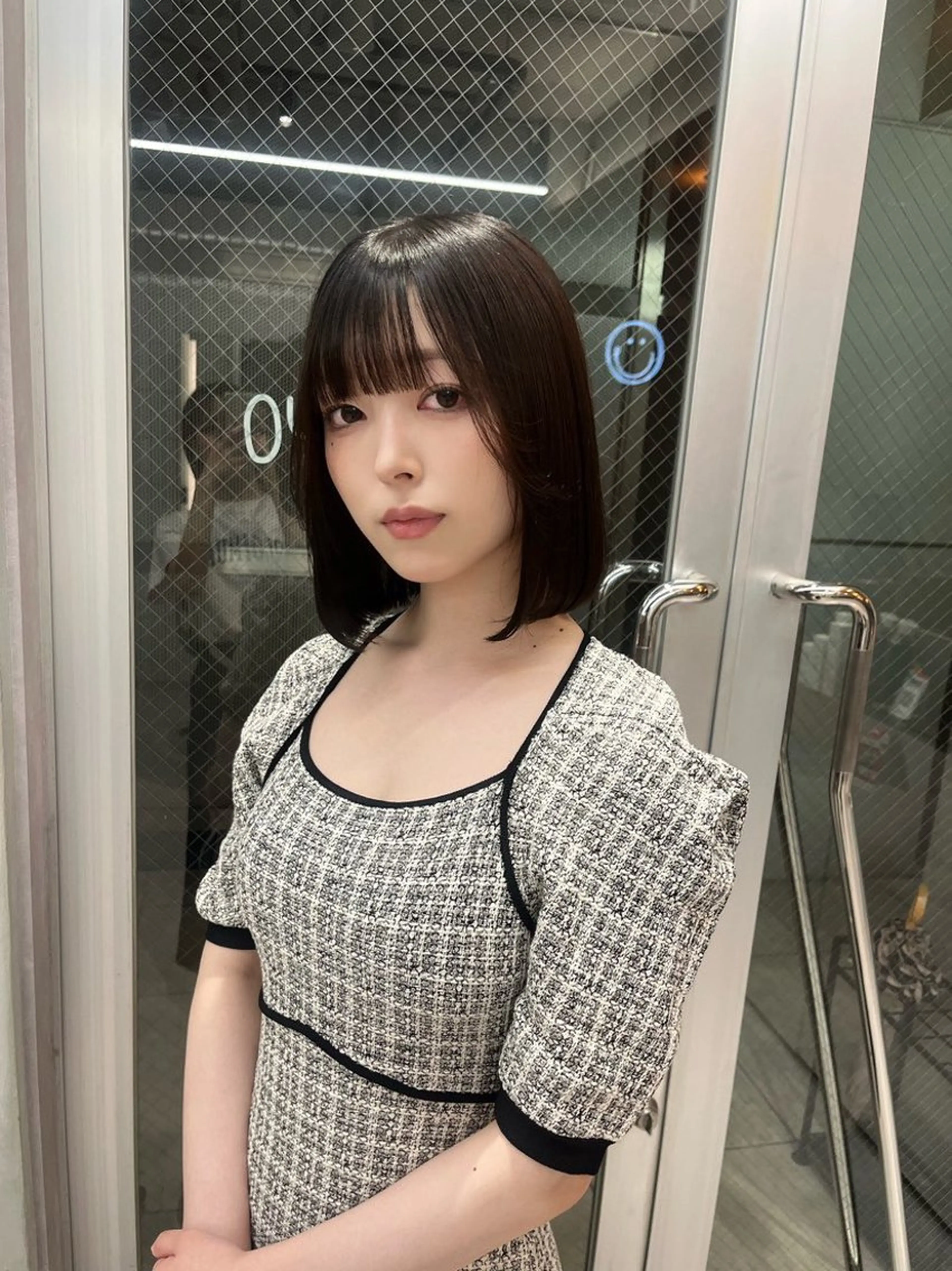 ミディアム カラー カット ヘアカラー トリートメント ボブ&顔まわりレ イヤー♡TOMOE♡のヘアスタイル