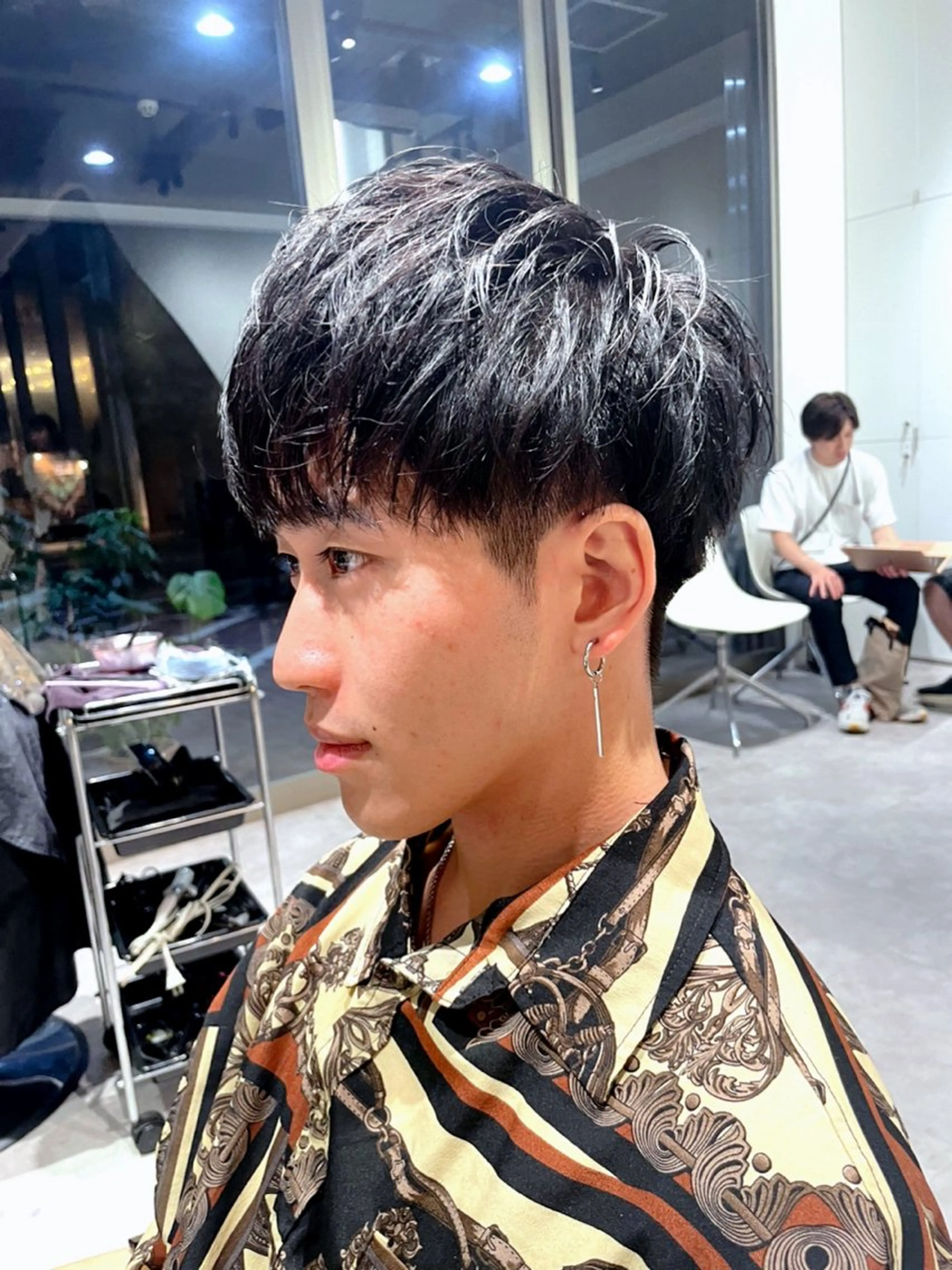 メンズ マッシュ メンズパーマ 無料ショートモデル 募集中❗️秋山ひらいのヘアスタイル