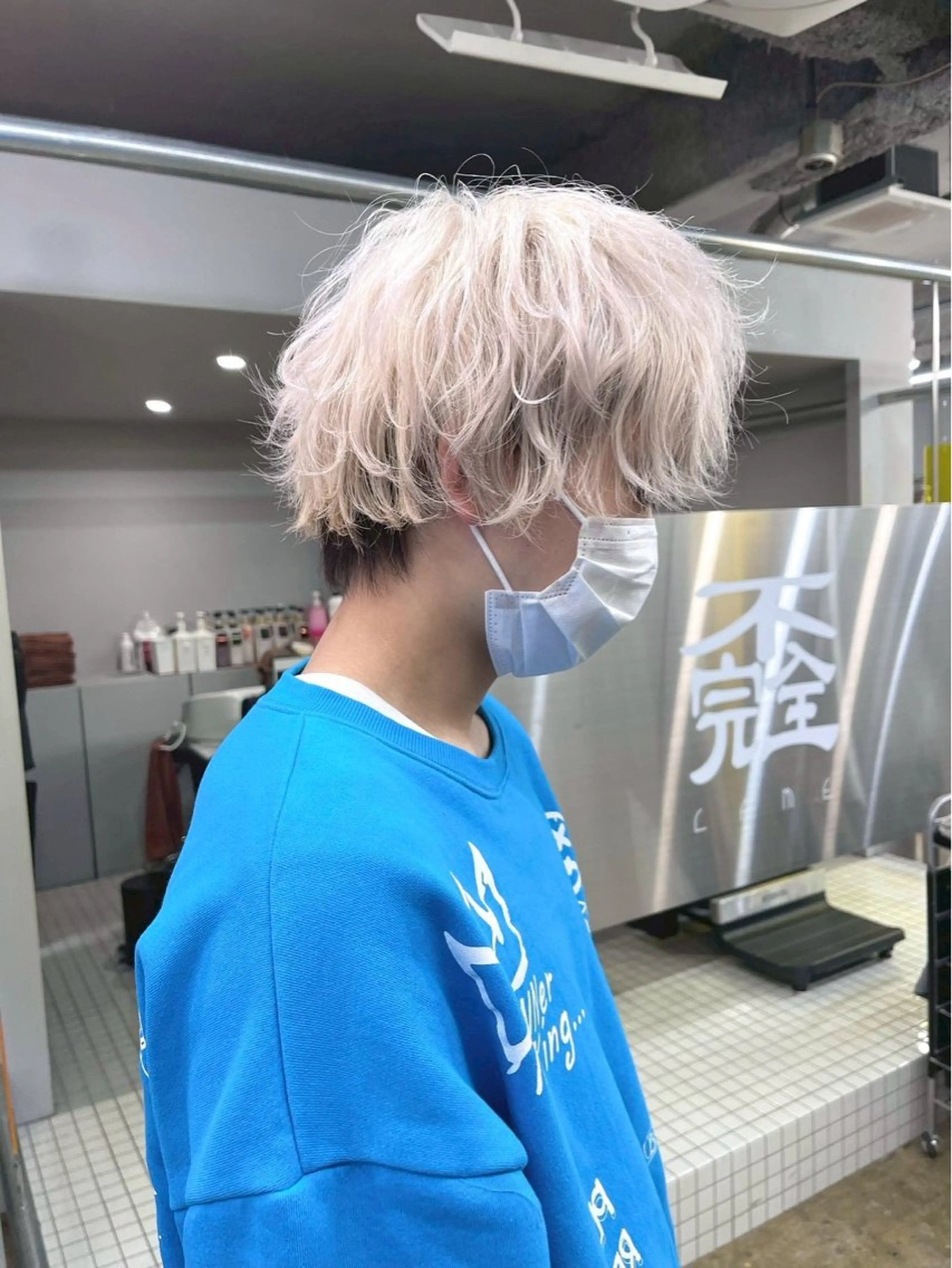 カラー パーマ ヘアアレンジ メンズ ブリーチカラーLAME 心斎橋 ブリーチ/ケアブリーチ/ブリーチなしダブルカラー所属・韓国レイヤー/ボブ メンズカット/きらりのヘアスタイル