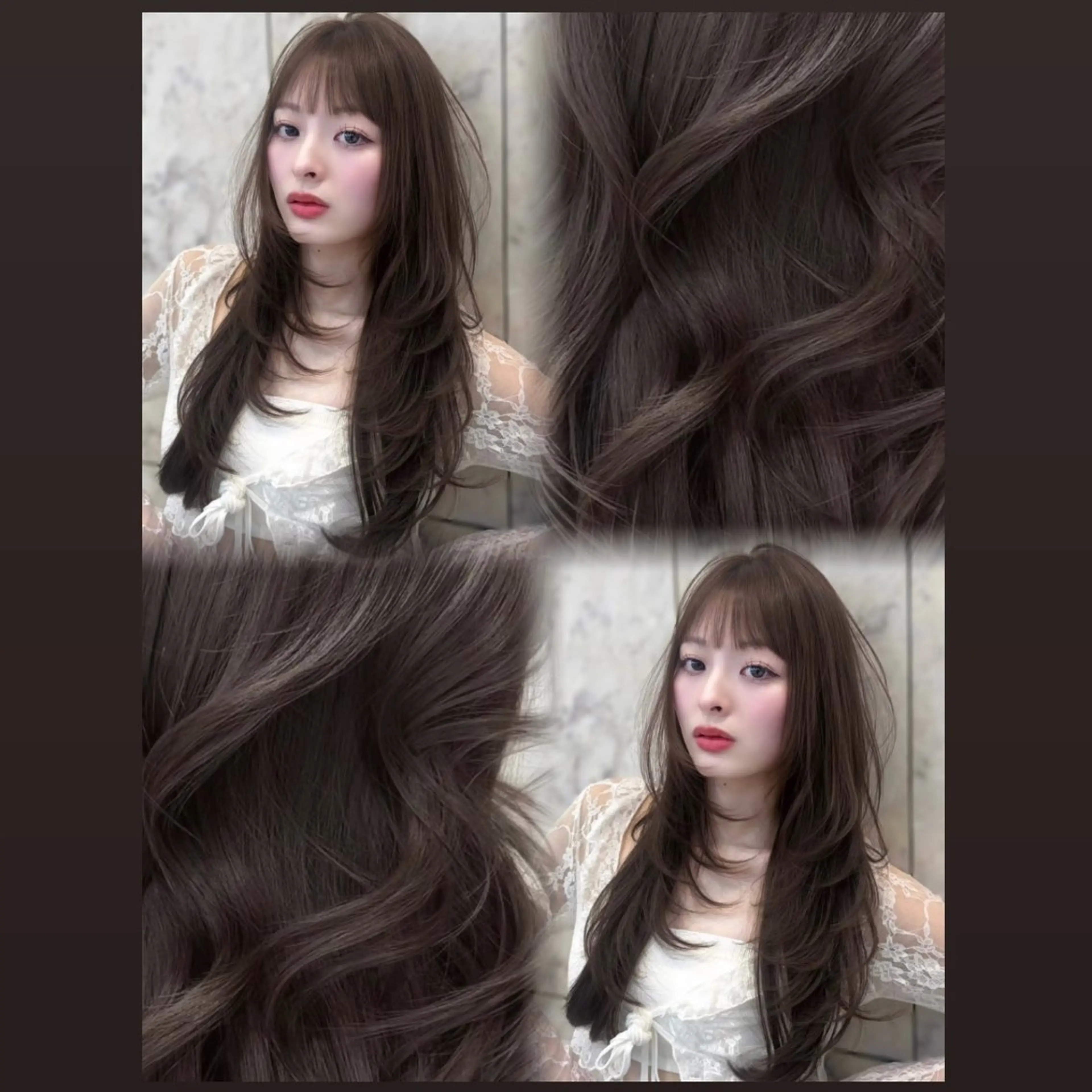 ロング カラー ヘアカラー トリートメント Chiharu 新宿/韓国ヘア🖤のヘアスタイル