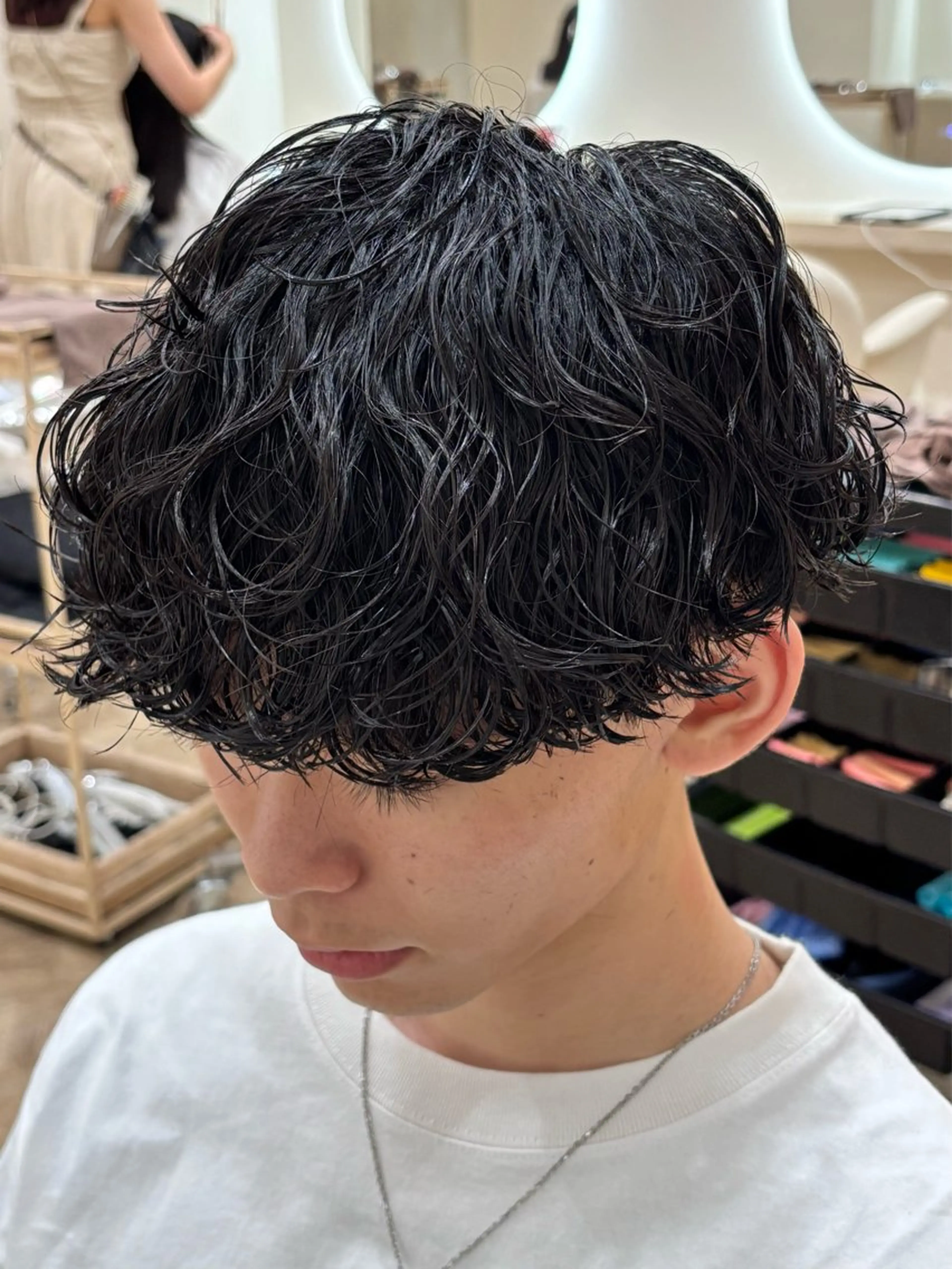 ショート パーマ メンズ 波巻きパーマ カット パーマ トリートメント パーマ職人DAIKI ツイスパ/波巻きのヘアスタイル