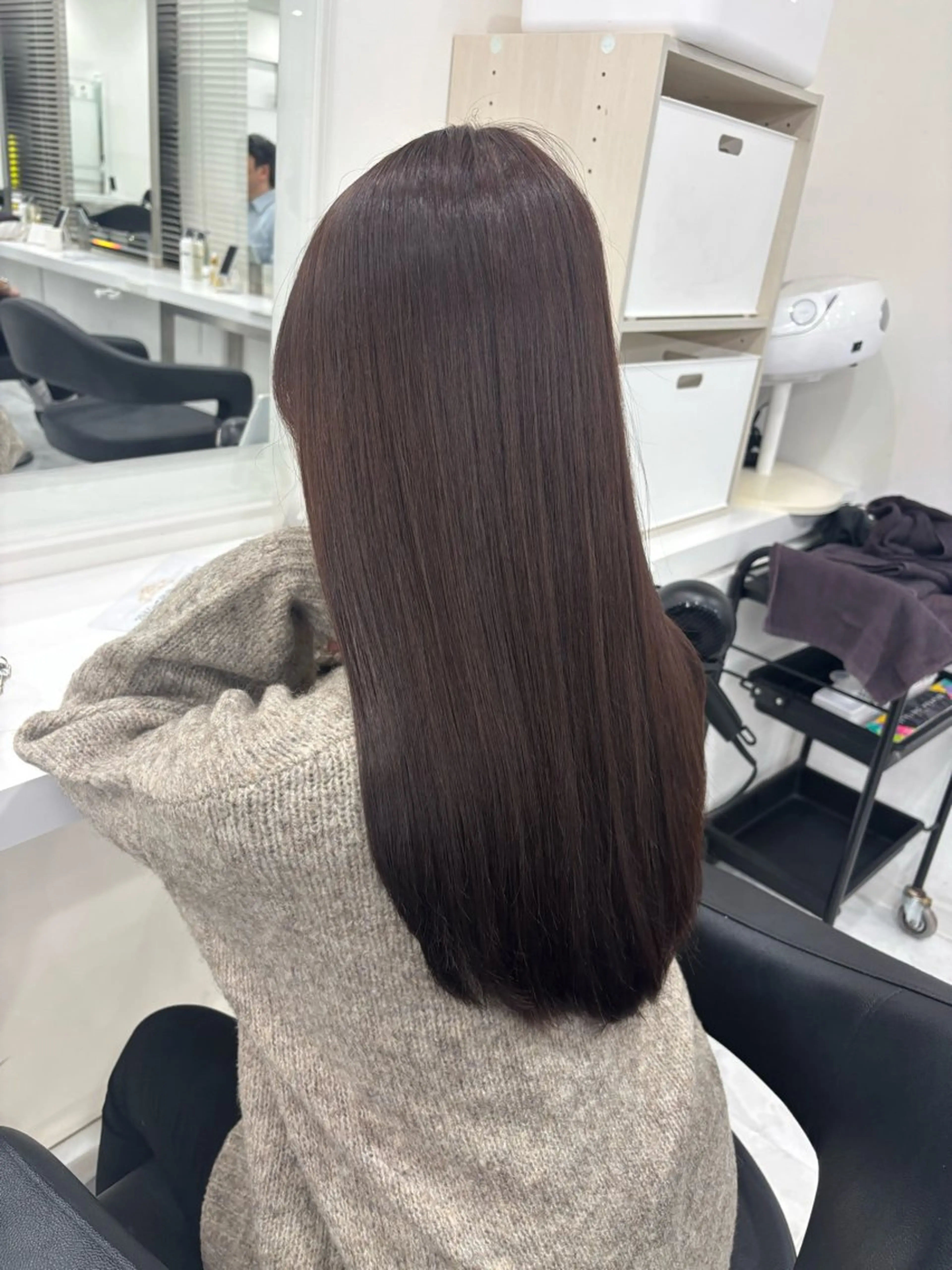 ロング カラー カット ヘアカラー 韓国トレンドヘア🤍 Chima🤍のヘアスタイル