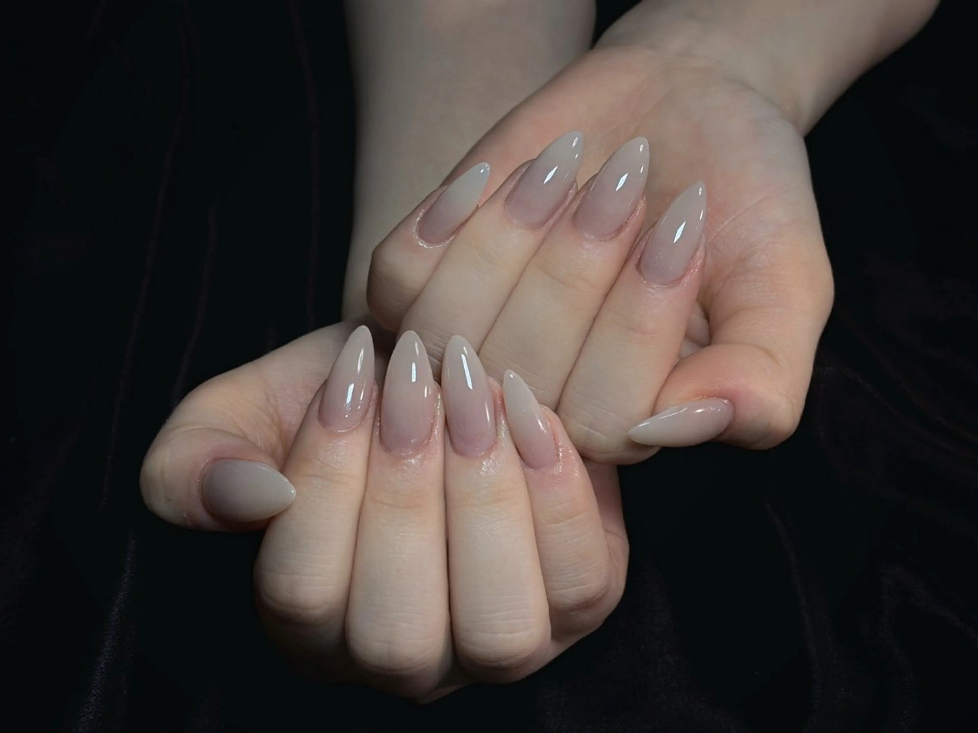 ネイル チークネイル 長さ出し フレンチネイル ジェルネイル 韓国ネイル ハンドネイル Rola kira 麗のネイルデザイン