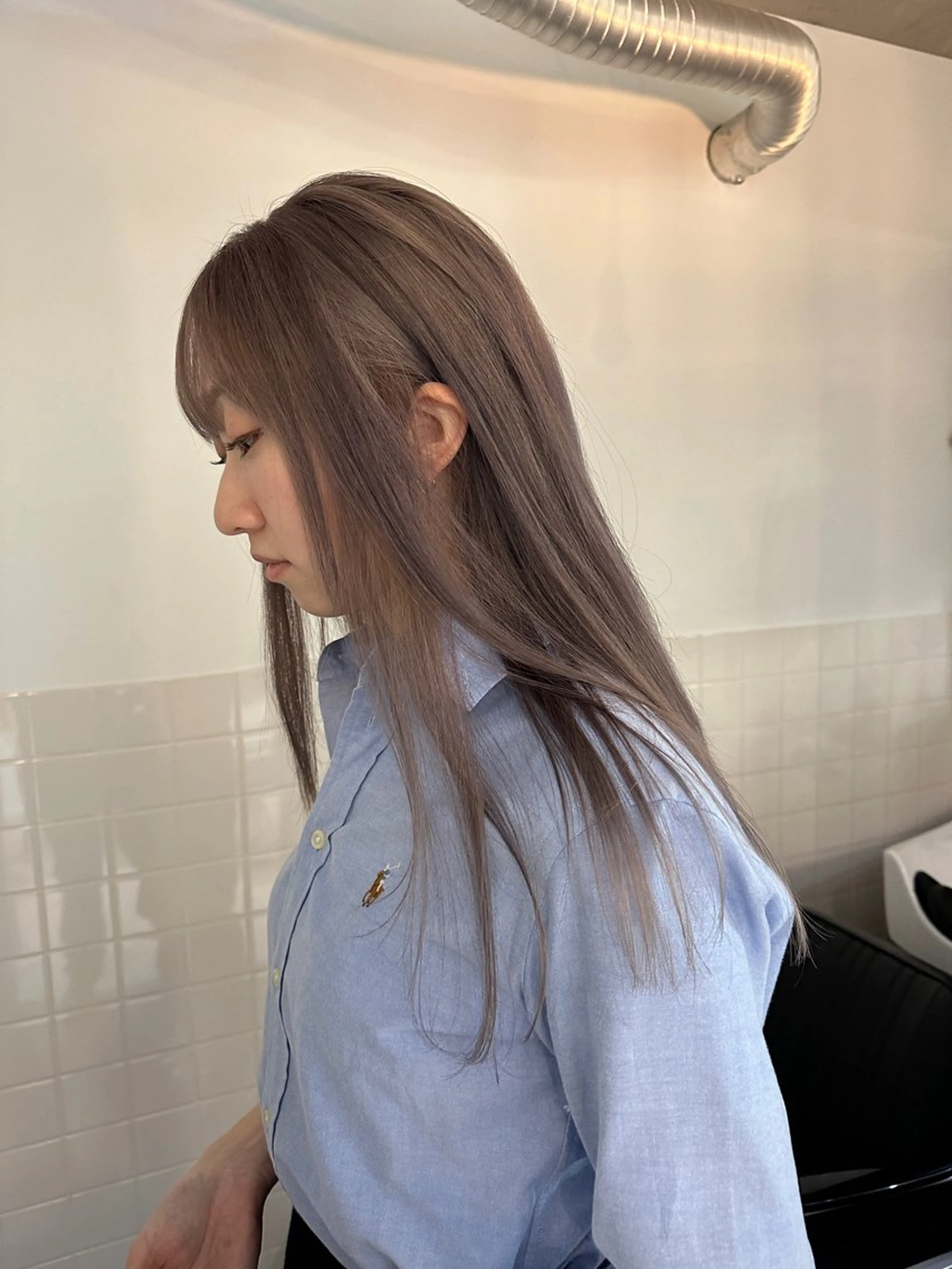 ロング カラー ヘアカラー 大木 紗也香のヘアスタイル