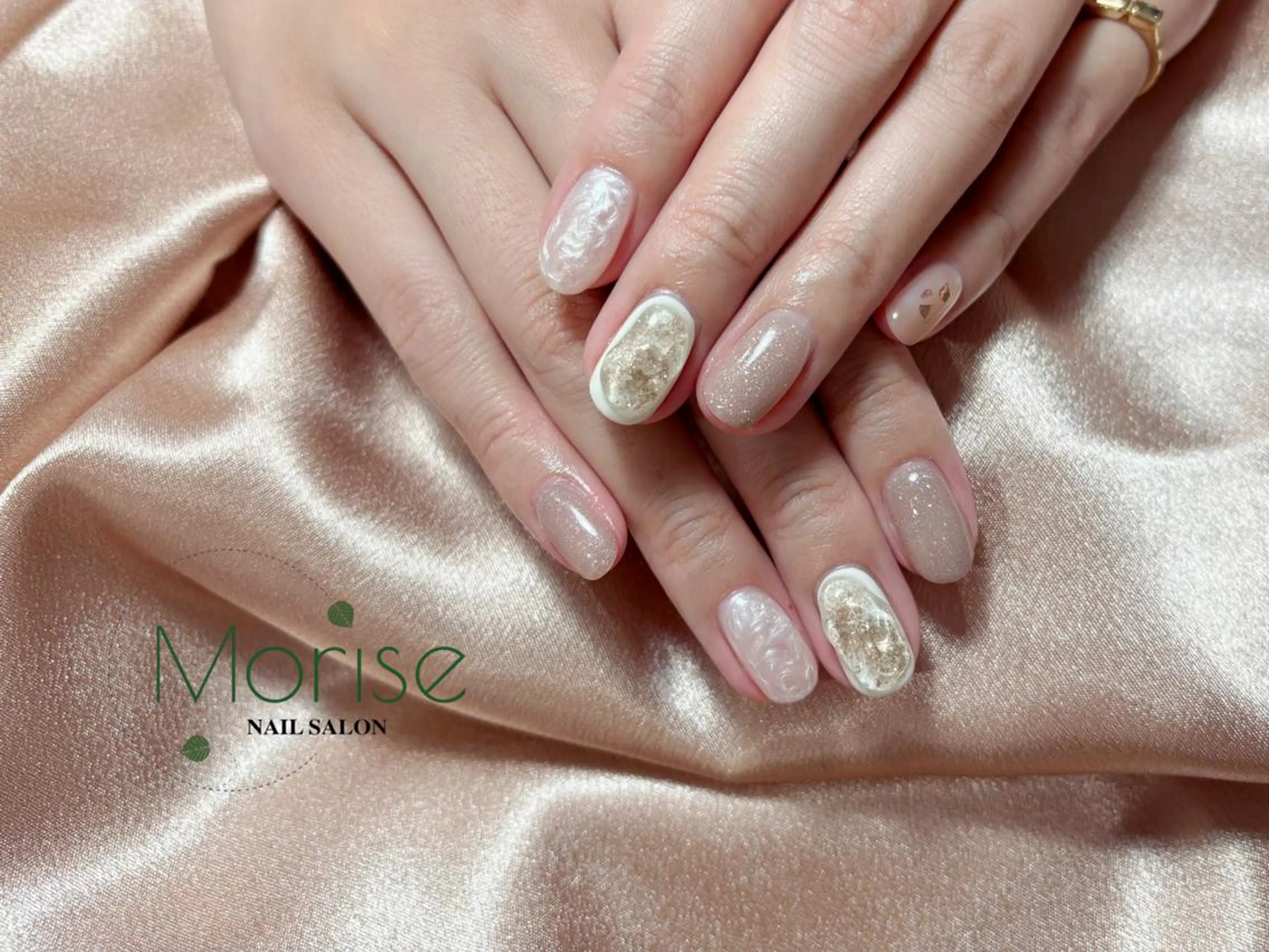 ネイル フットネイル フレンチネイル ジェルネイル ガラスフレンチ 韓国ネイル ハンドネイル ハンドケア MoriseNail 原宿店のネイルデザイン