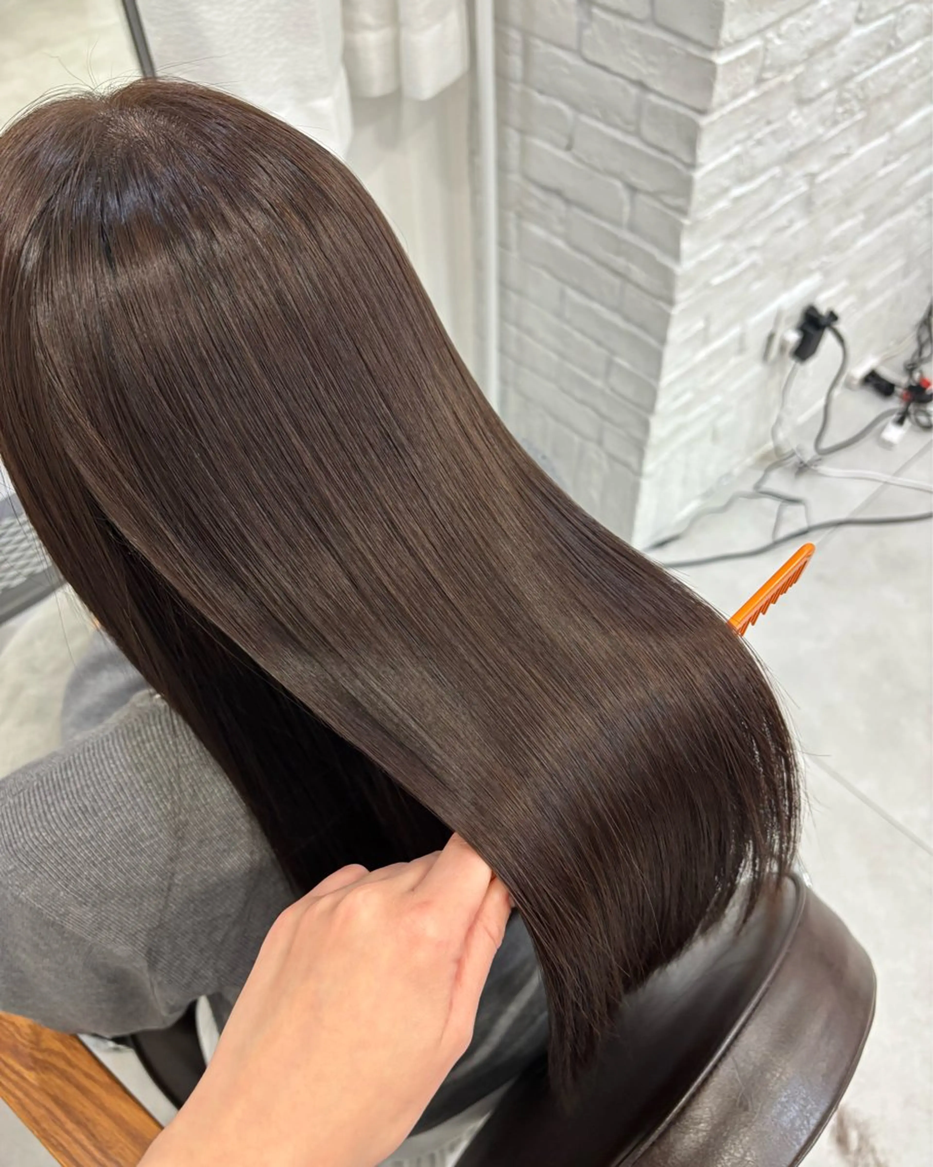 ロング カット ヘアカラー 縮毛矯正 トリートメント 髪質改善特化🫧韓国 🇰🇷amiruのヘアスタイル