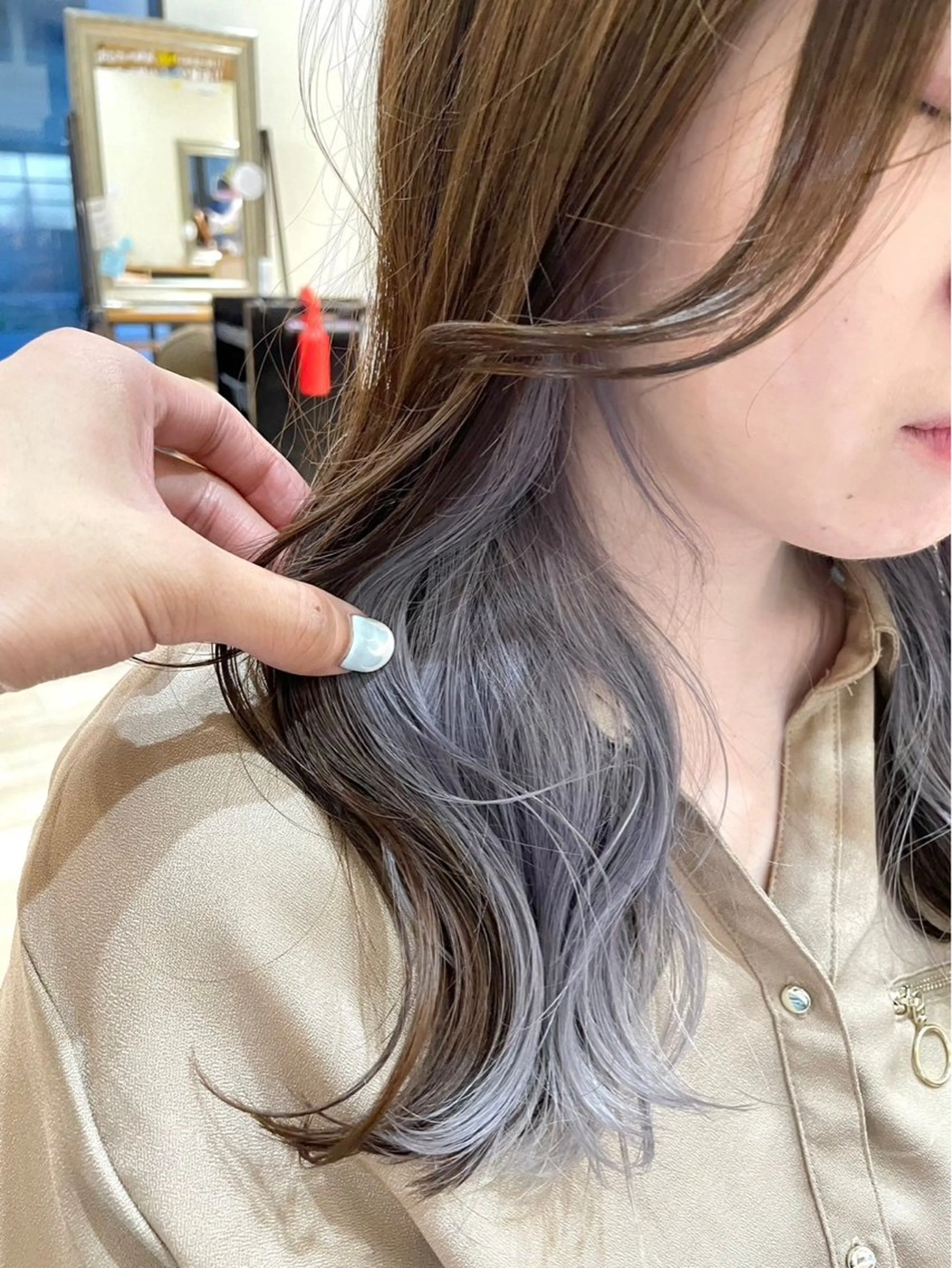 カラー ヘアカラー しおり🍬 KOKORO🤍のヘアスタイル