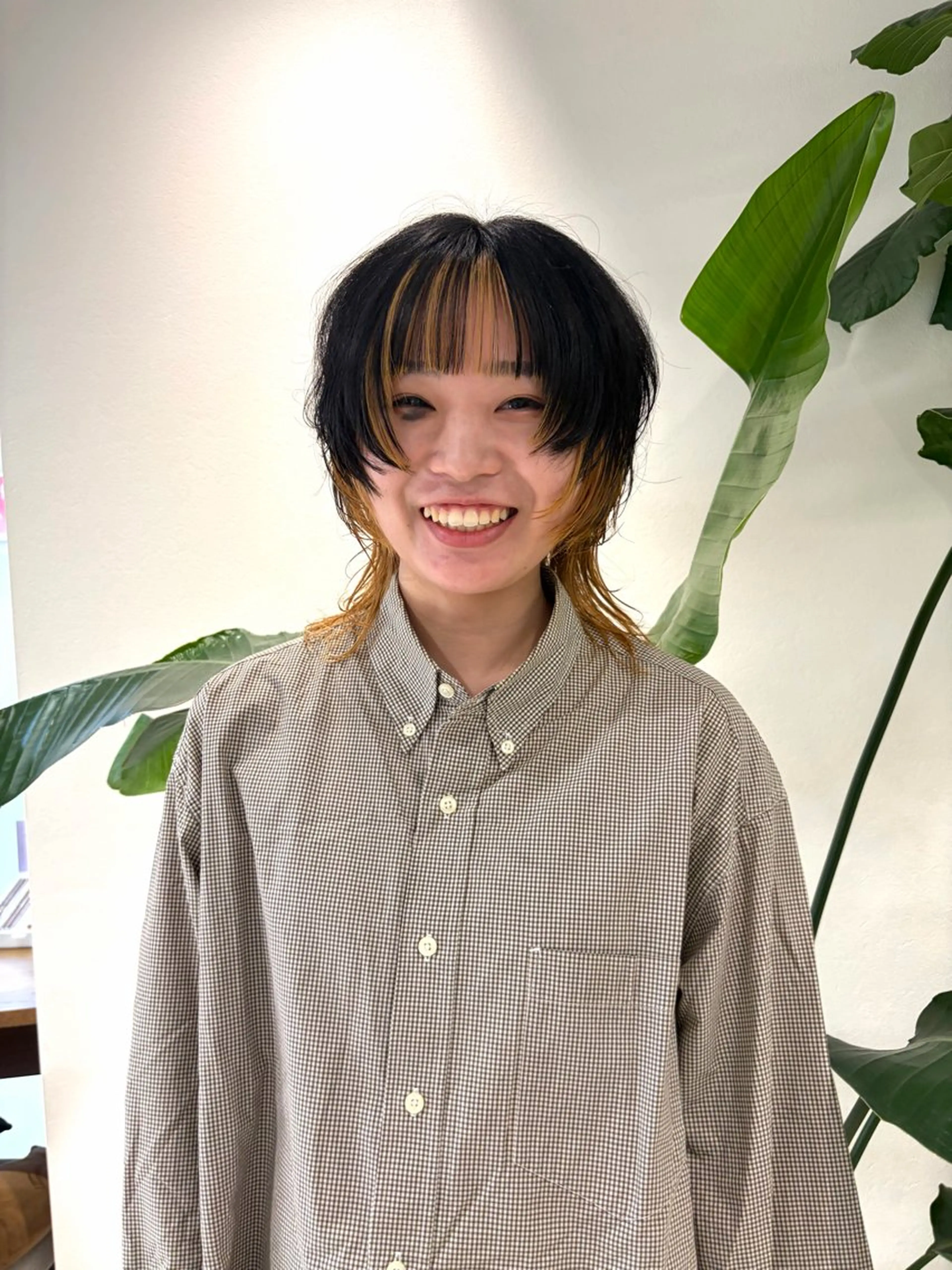 ミディアム レイヤーカット カット トリートメント ボブパーマ／アレンジ Onのヘアスタイル