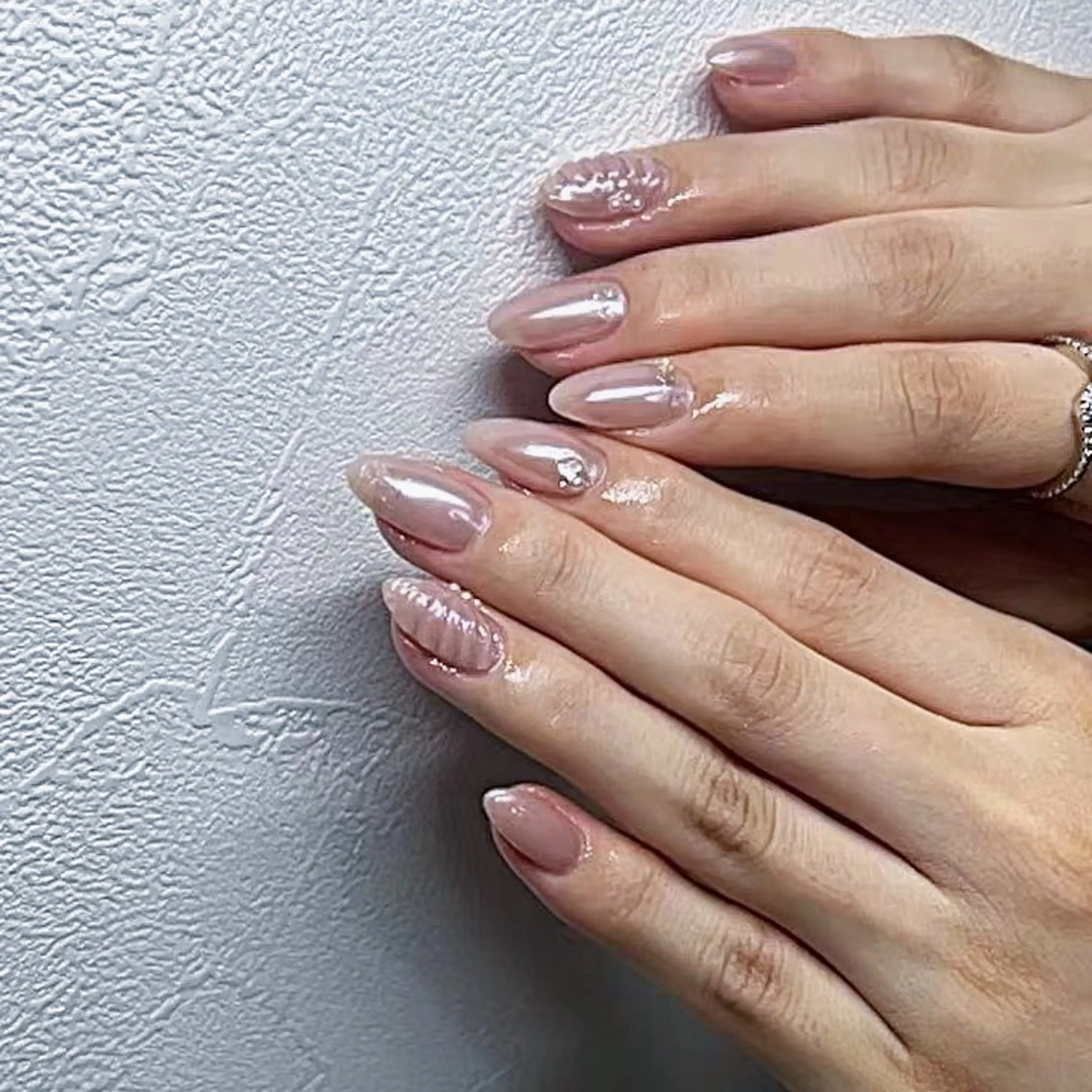 ネイル スカルプネイル シンプルネイル Lu nailsalonのネイルデザイン