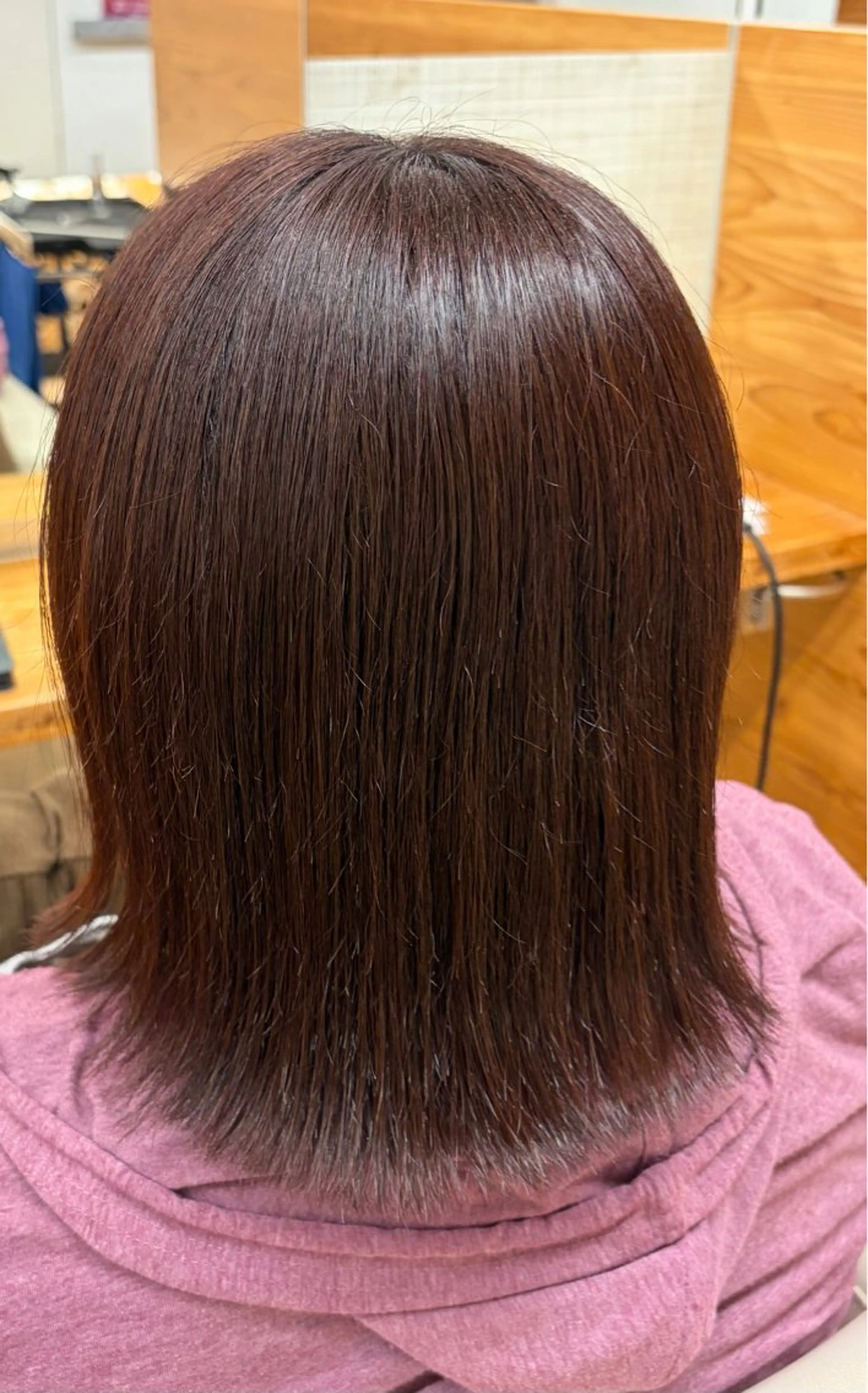 カラー ブラウンカラー ピンクカラー 佐藤 心優のヘアスタイル