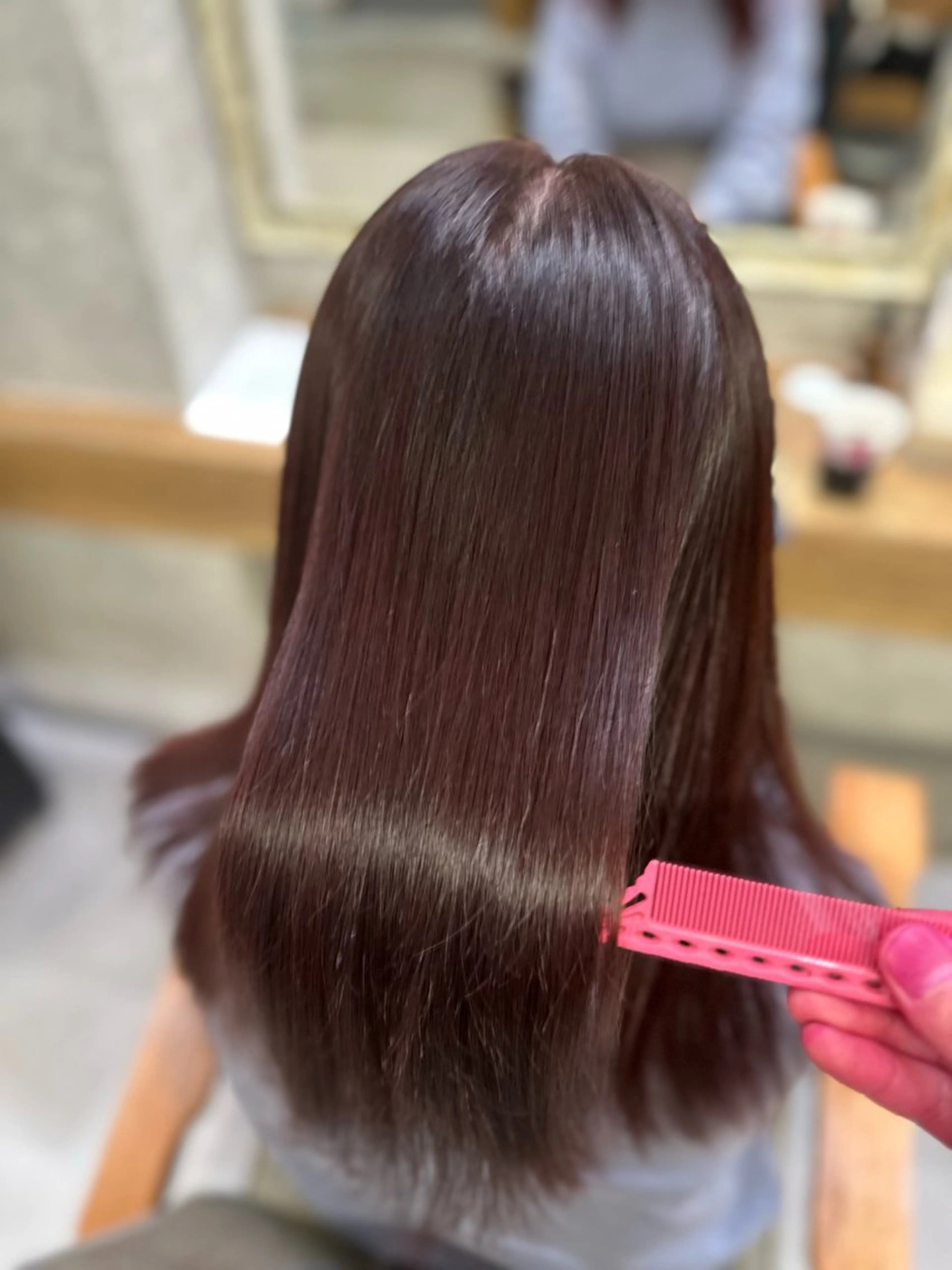 ☔湿気に負けない🌈新規限定✨艶ストレート+カット+カラー+髪質改善トリートメントで梅雨もツヤ髪キープ💇♀️💕の写真