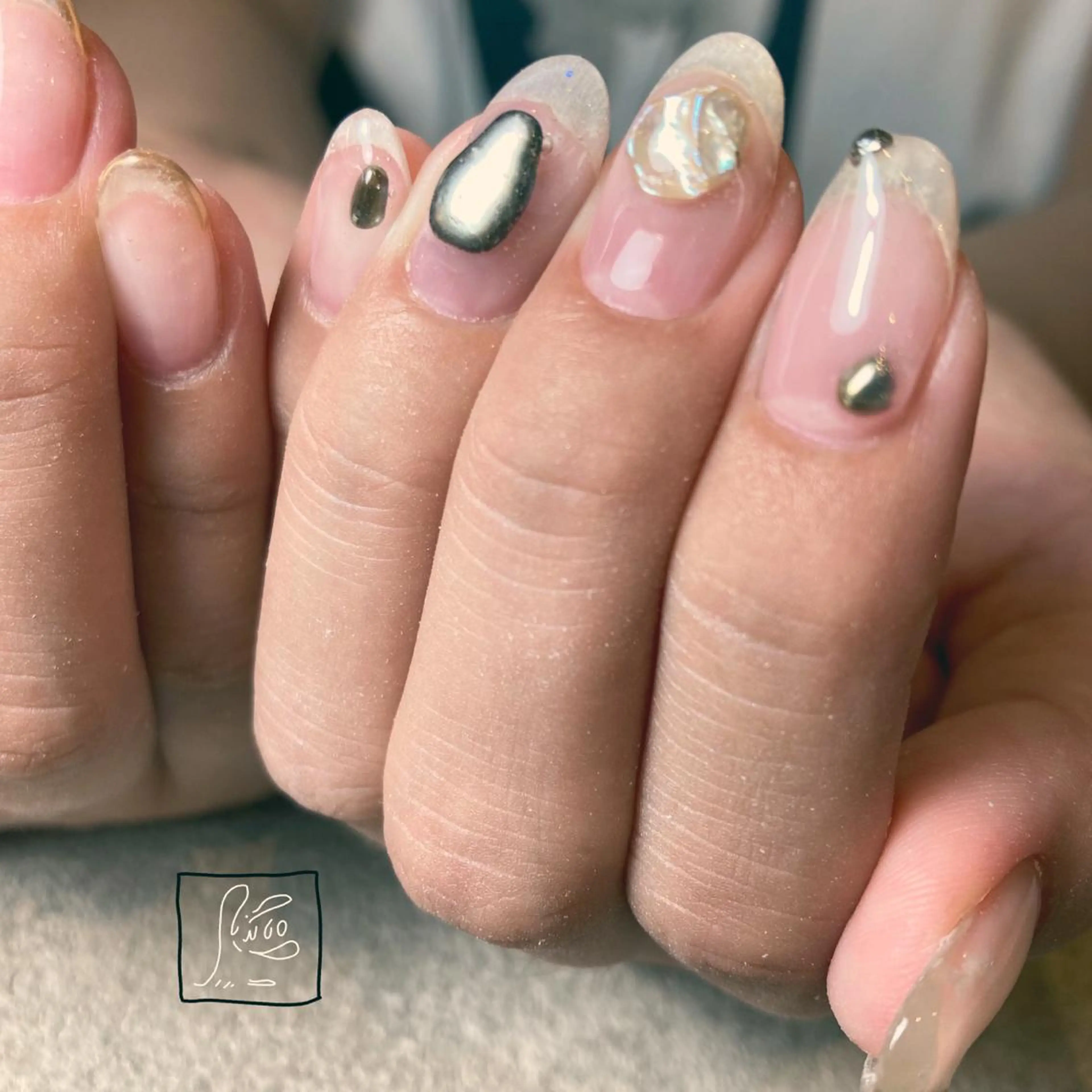 ネイル アートネイル クリアネイル ワンカラーネイル ハンドネイル hamaguchi licoのネイルデザイン