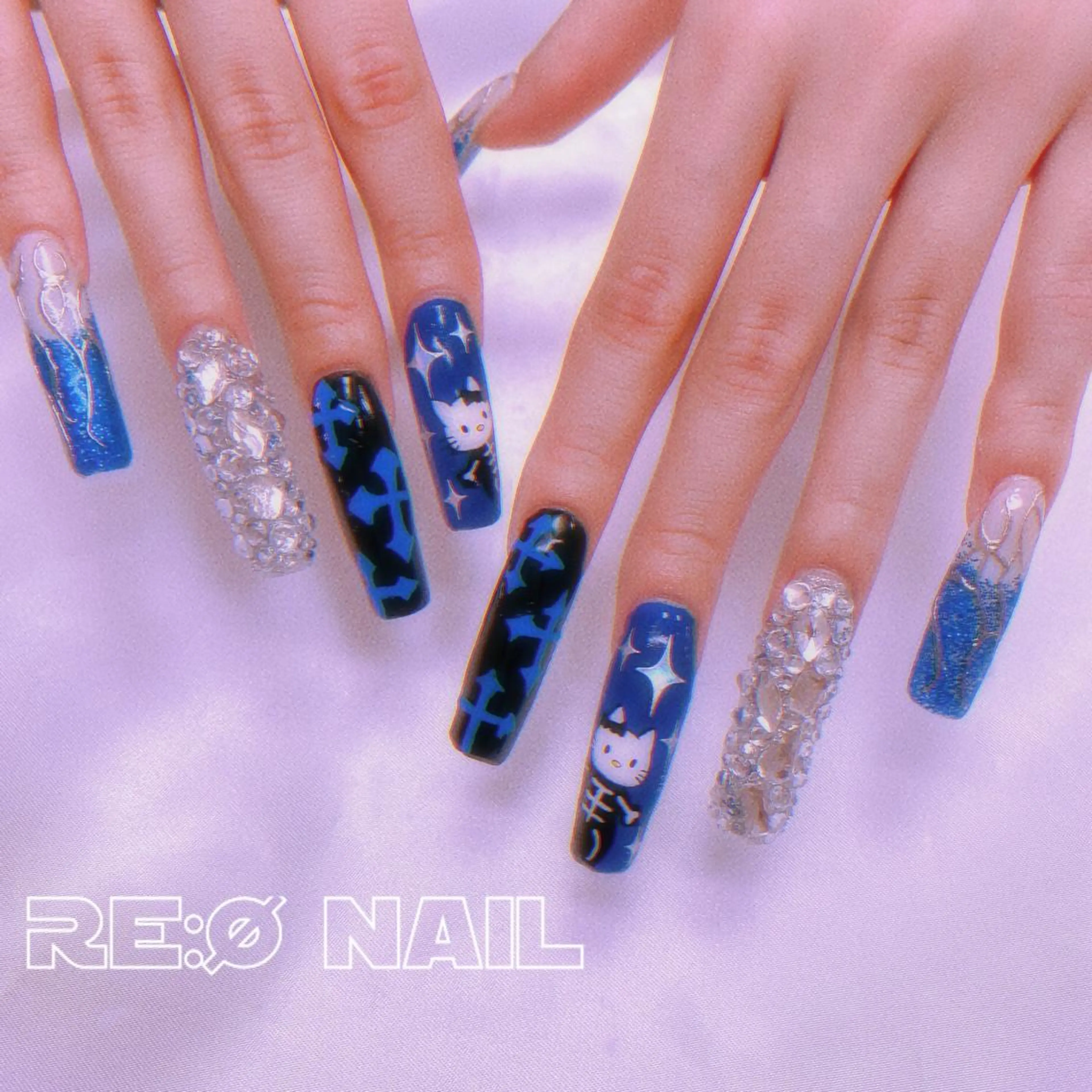 ネイル アートネイル ハンドネイル Re:Ø nail 🩵TSUJIのネイルデザイン