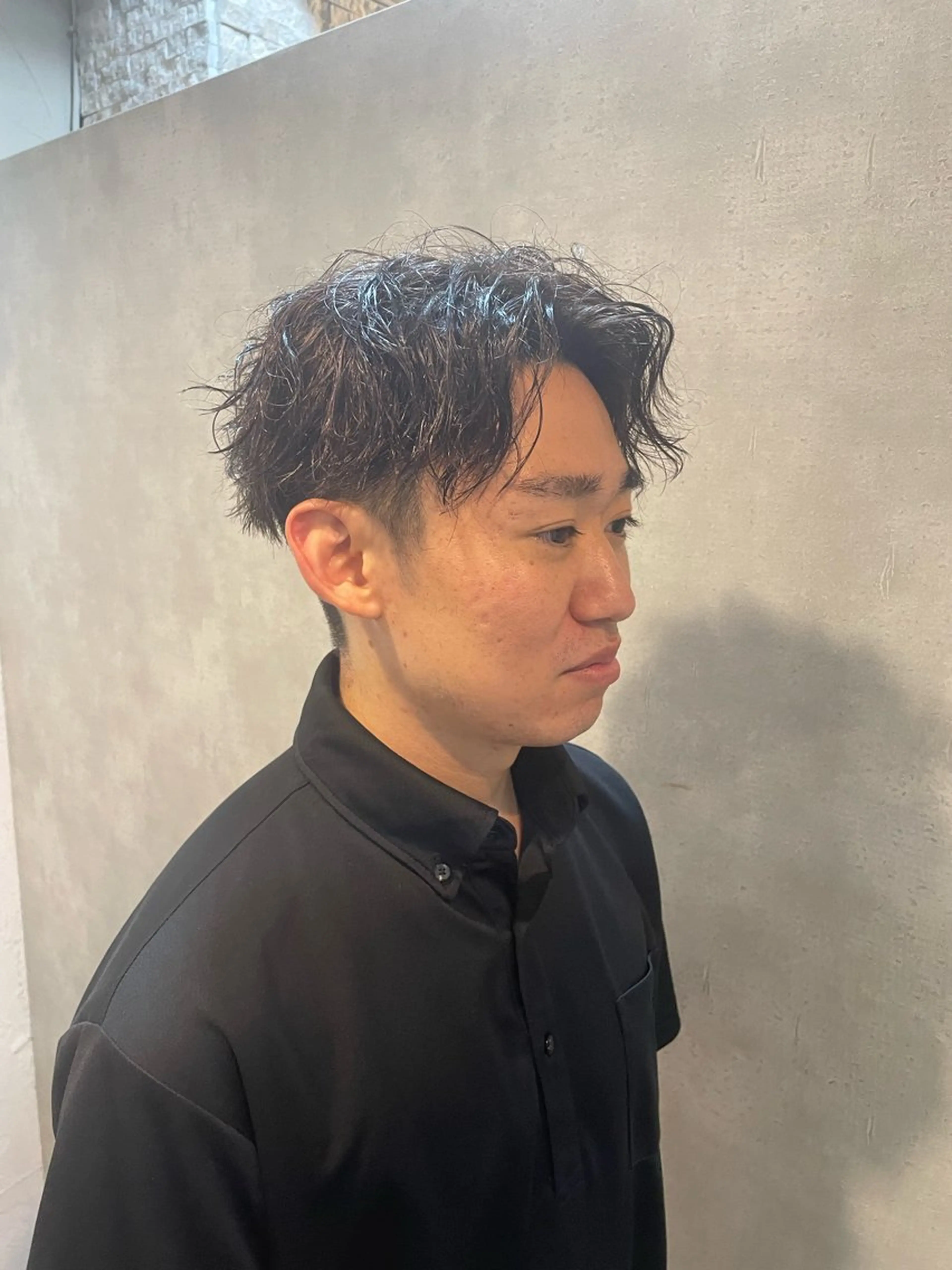 パーマ メンズ カット パーマ ヘアセット フリーランスシェアサロンルレイル所属・心斎橋/メンズ /ルレイル/地形真希のヘアスタイル