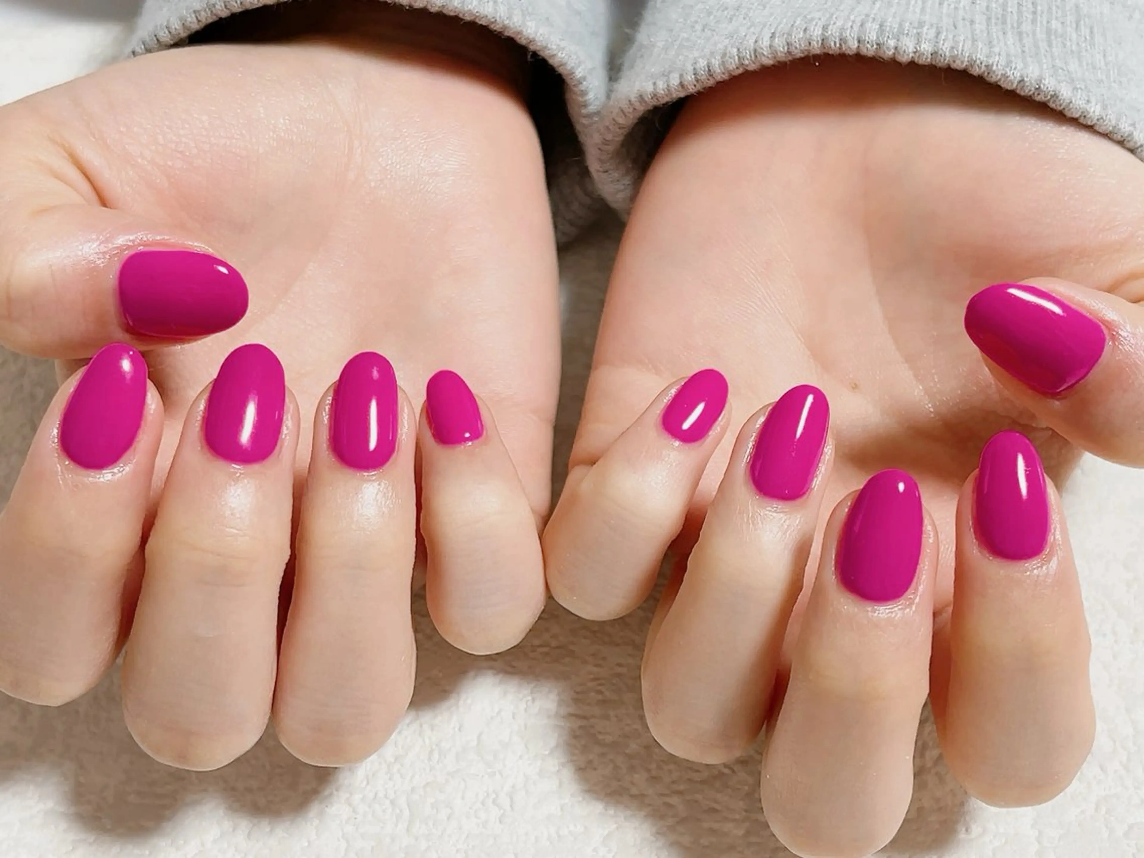 ネイル ジェルネイル メンズネイル ワンカラーネイル パラジェル ピンク kiki nail たまプラーザのネイルデザイン