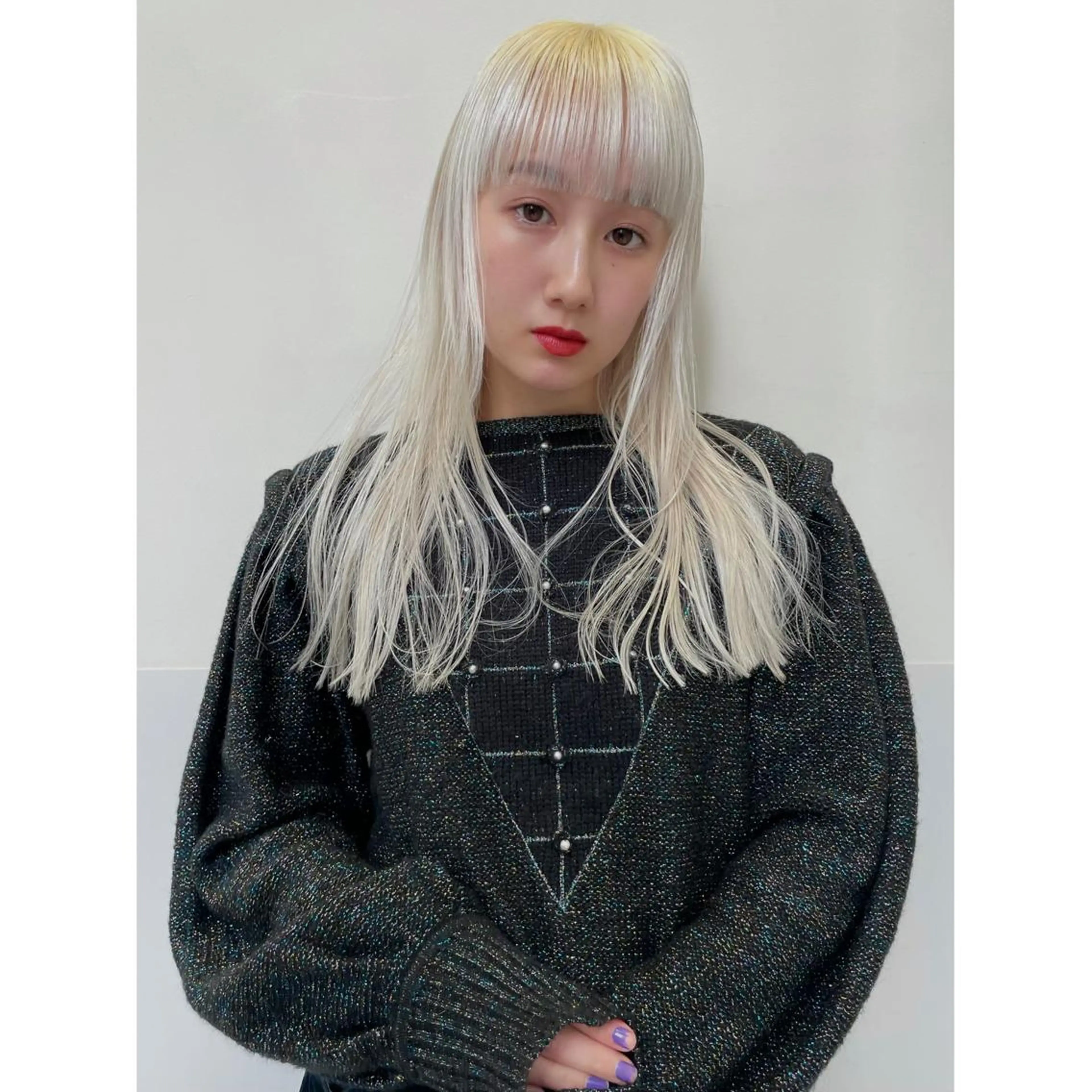 ミディアム カラー カット ヘアカラー トリートメント ブリーチ🪡 ボブ✍️レイヤーのヘアスタイル