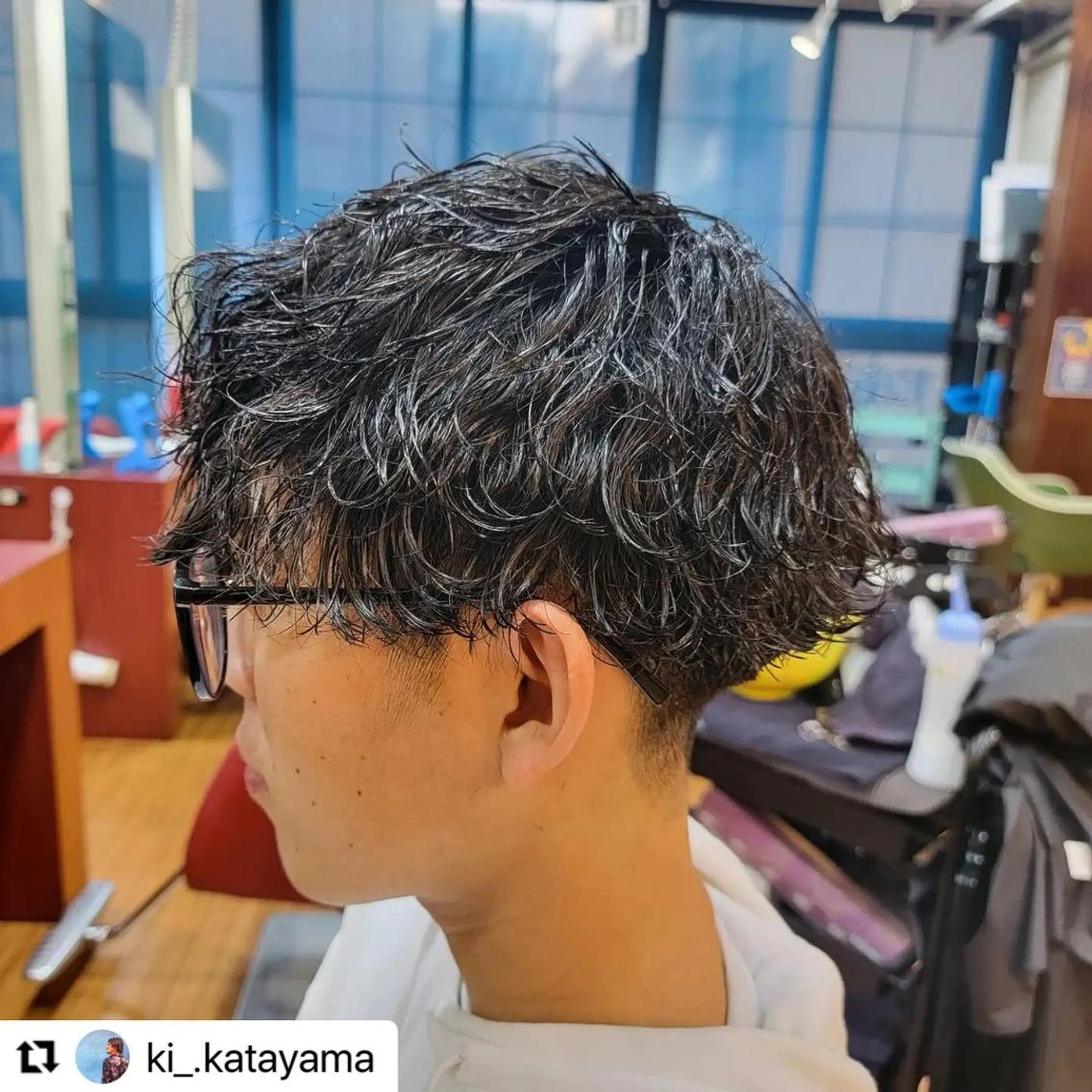 ミディアム カラー メンズ ミディアムパーマ メンズパーマ メンズツイストパーマ 波巻きパーマ ツイストパーマ 🩷Eny terrace🩷のヘアスタイル