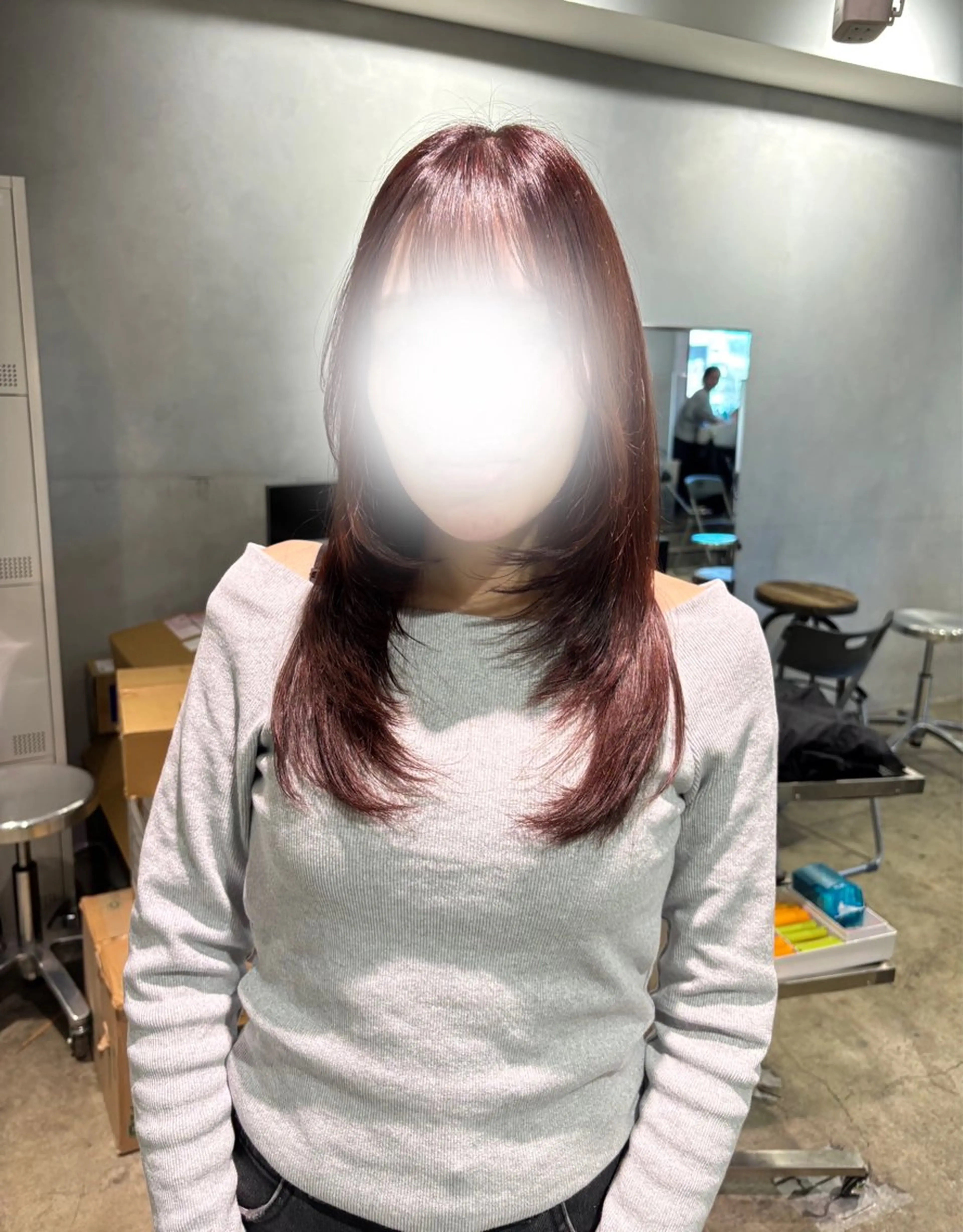 ロング レイヤーカット カット ヘアカラー 深みモテカラー˚✧ YUKAのヘアスタイル