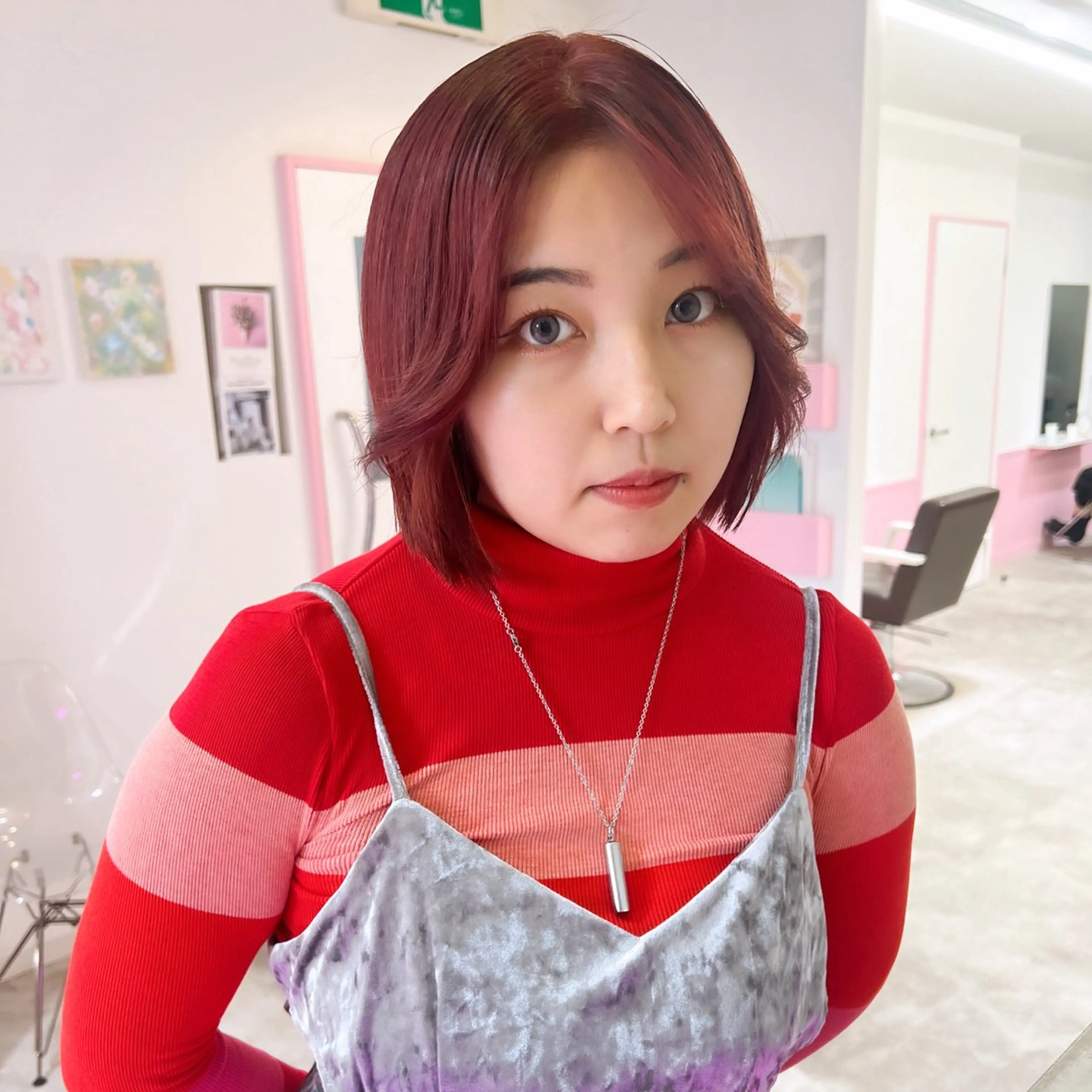 ショート カラー カット ヘアカラー トリートメント 🎀ダブルカラー/ ピンク×ガーリー🎀のヘアスタイル