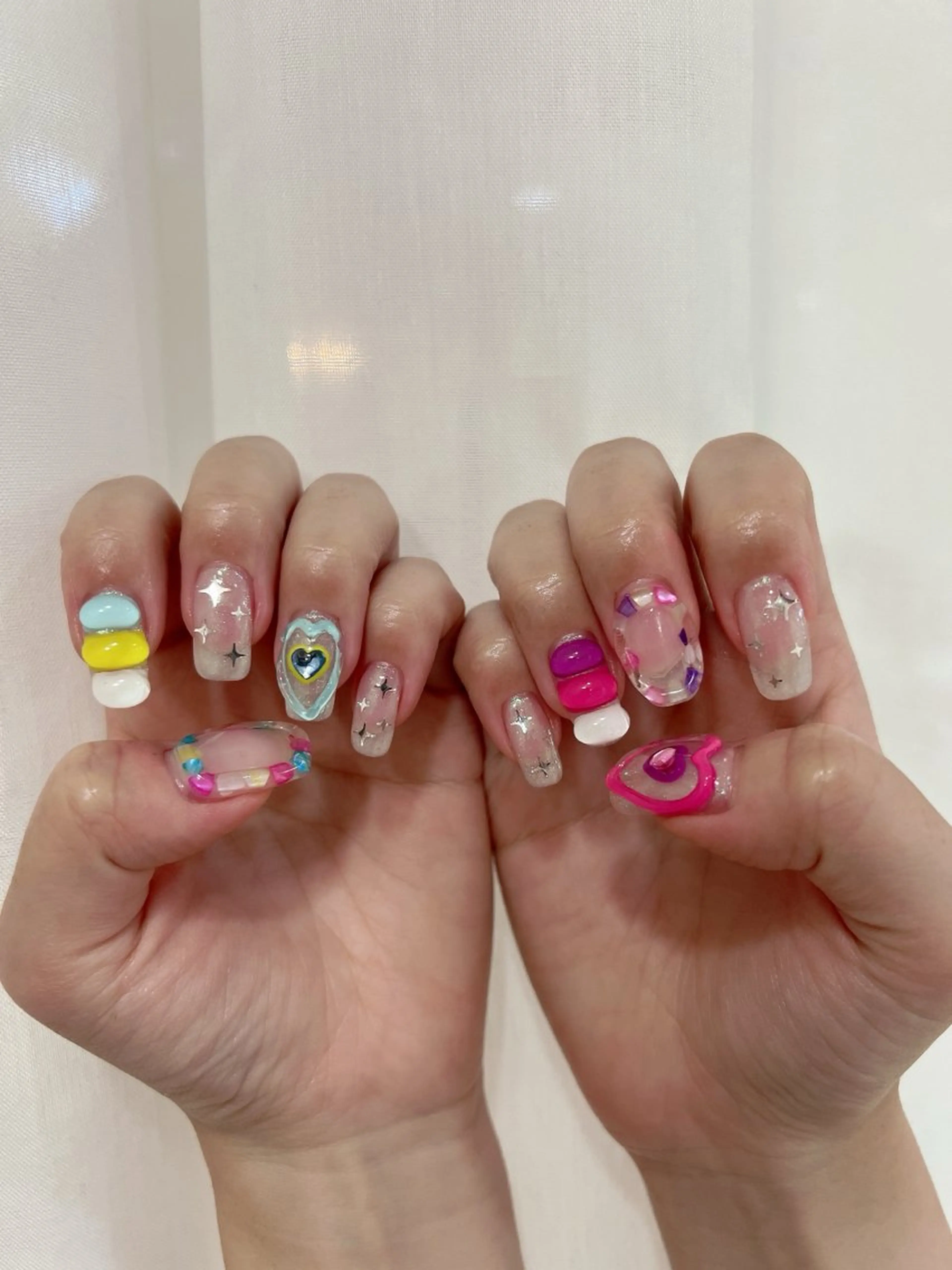 ミディアム 韓国風ヘア B_Mila 水戸   萬城のネイルデザイン