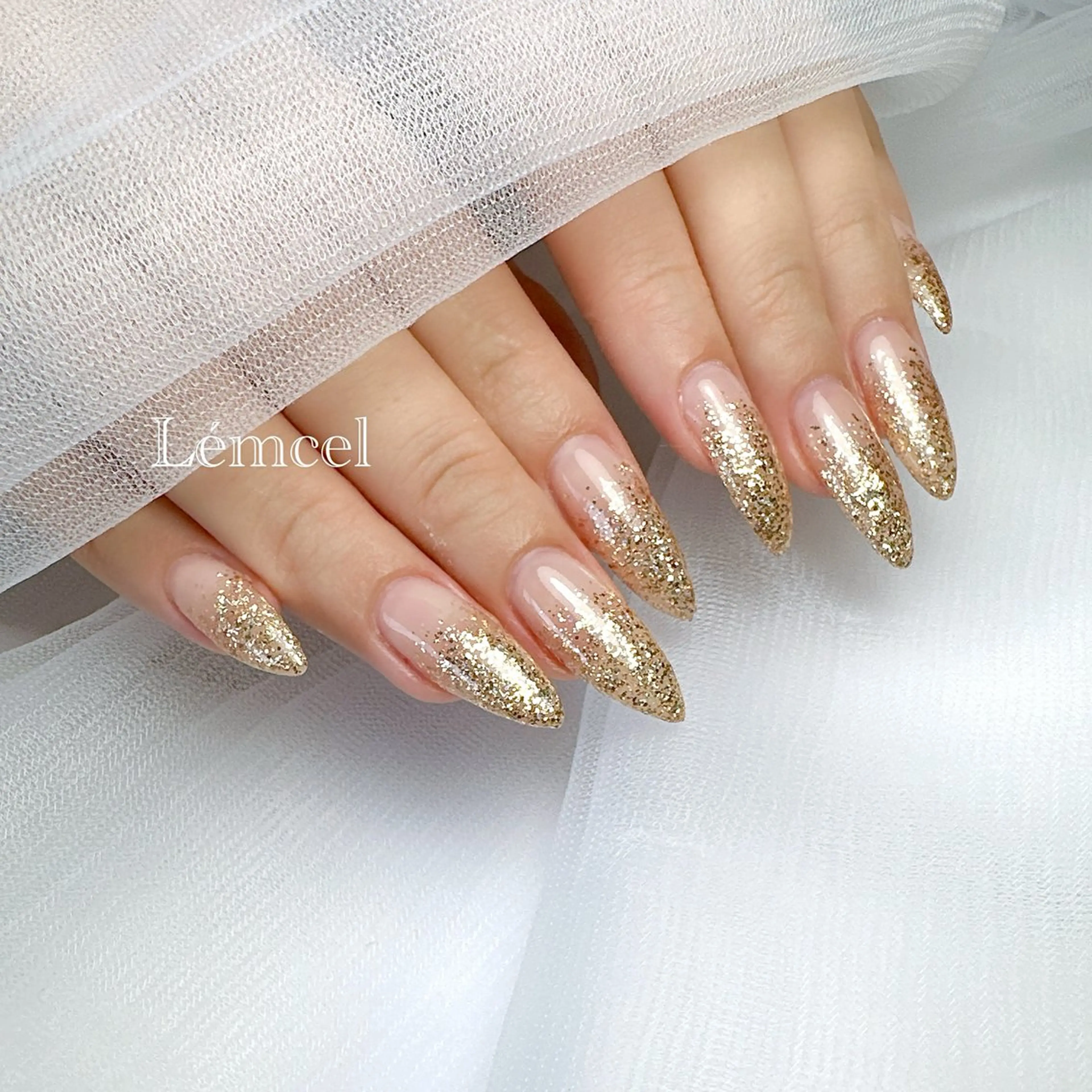 Hand💙ラメグラデーション(オフ/フィルなし)の写真