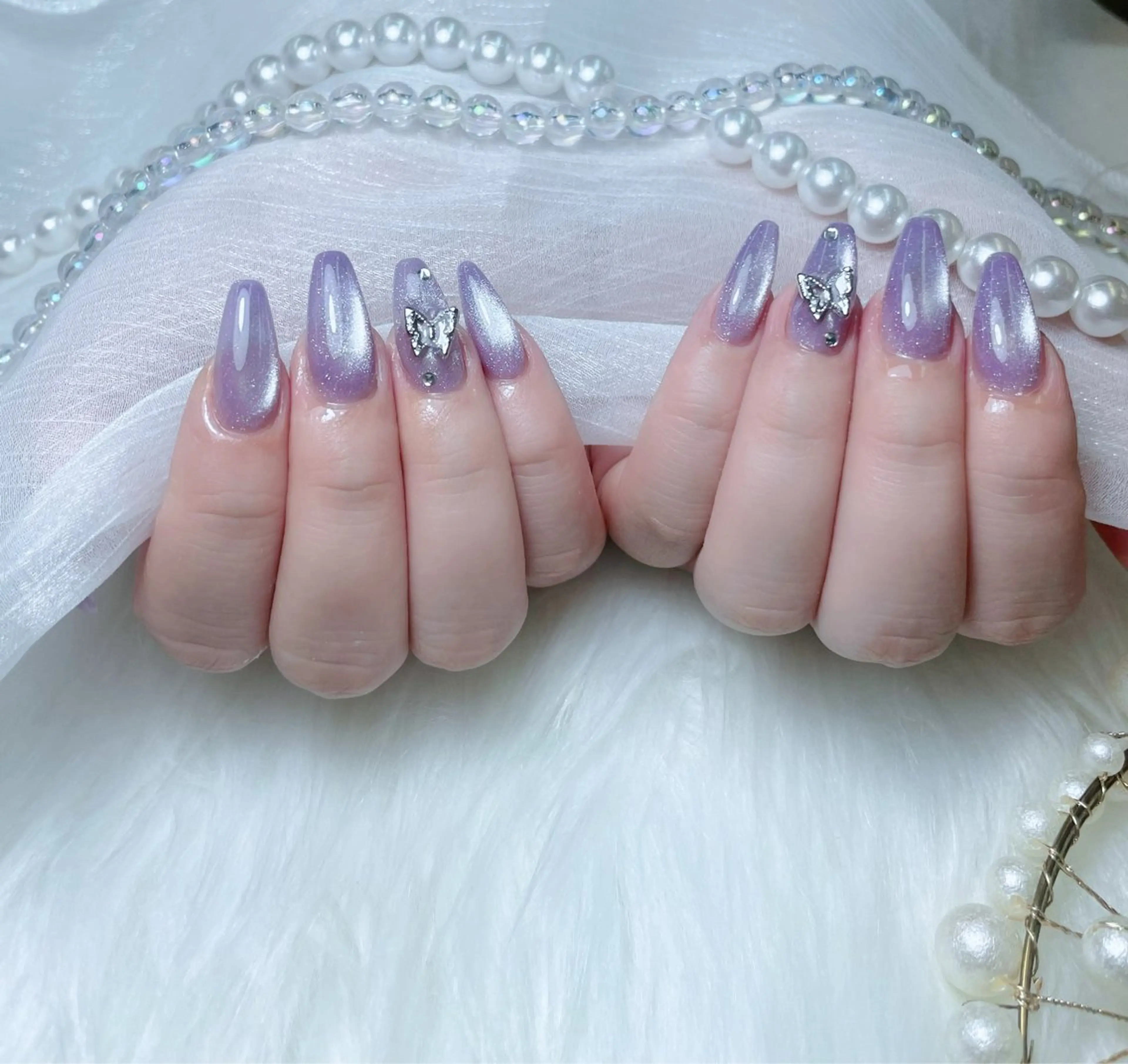 ネイル アートネイル 韓国ネイル ロングネイル ストーンネイル ハンドネイル King Nail_Salonのネイルデザイン