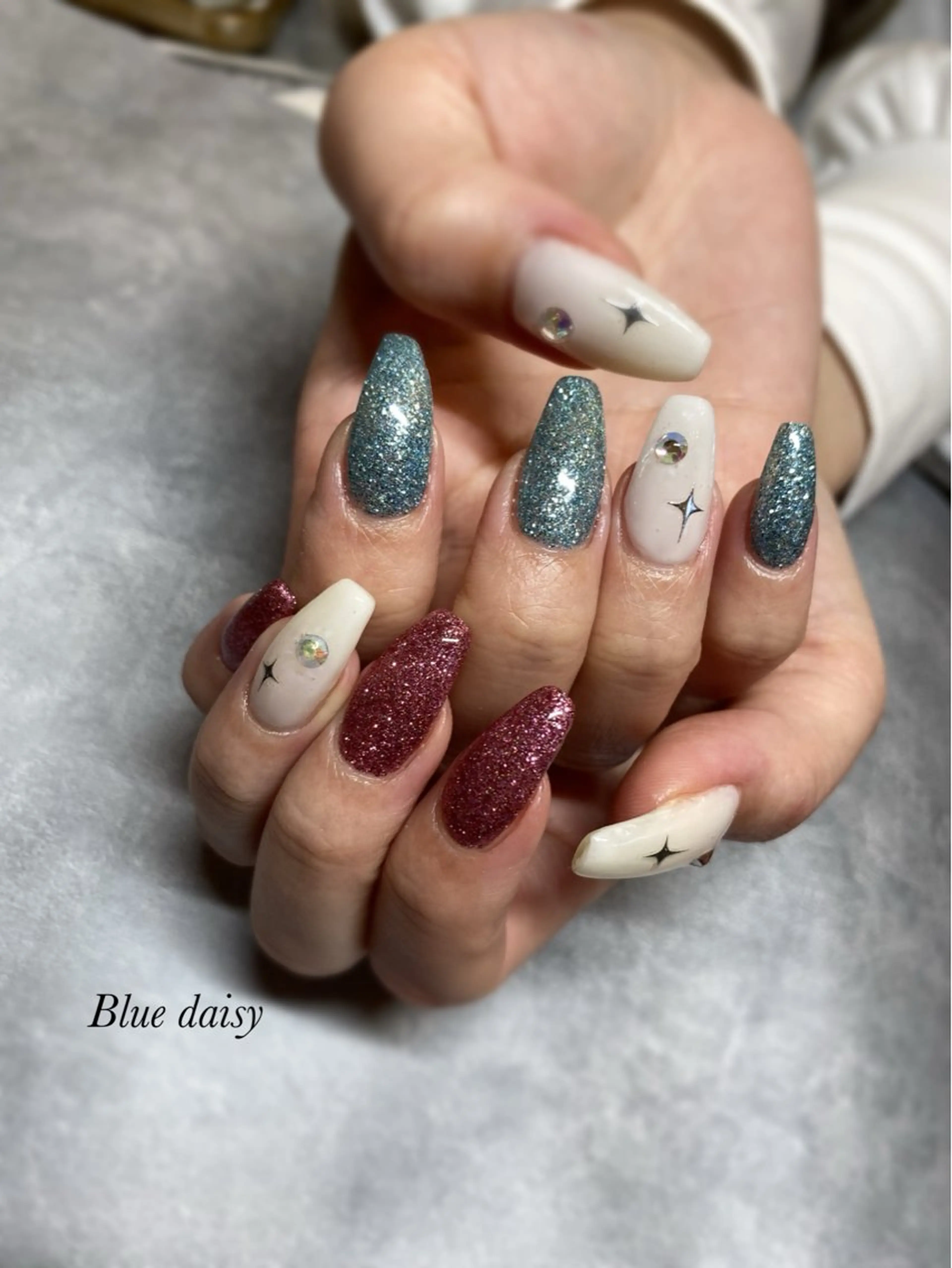 ネイル ハンドネイル Blue daisy 栄本店のネイルデザイン