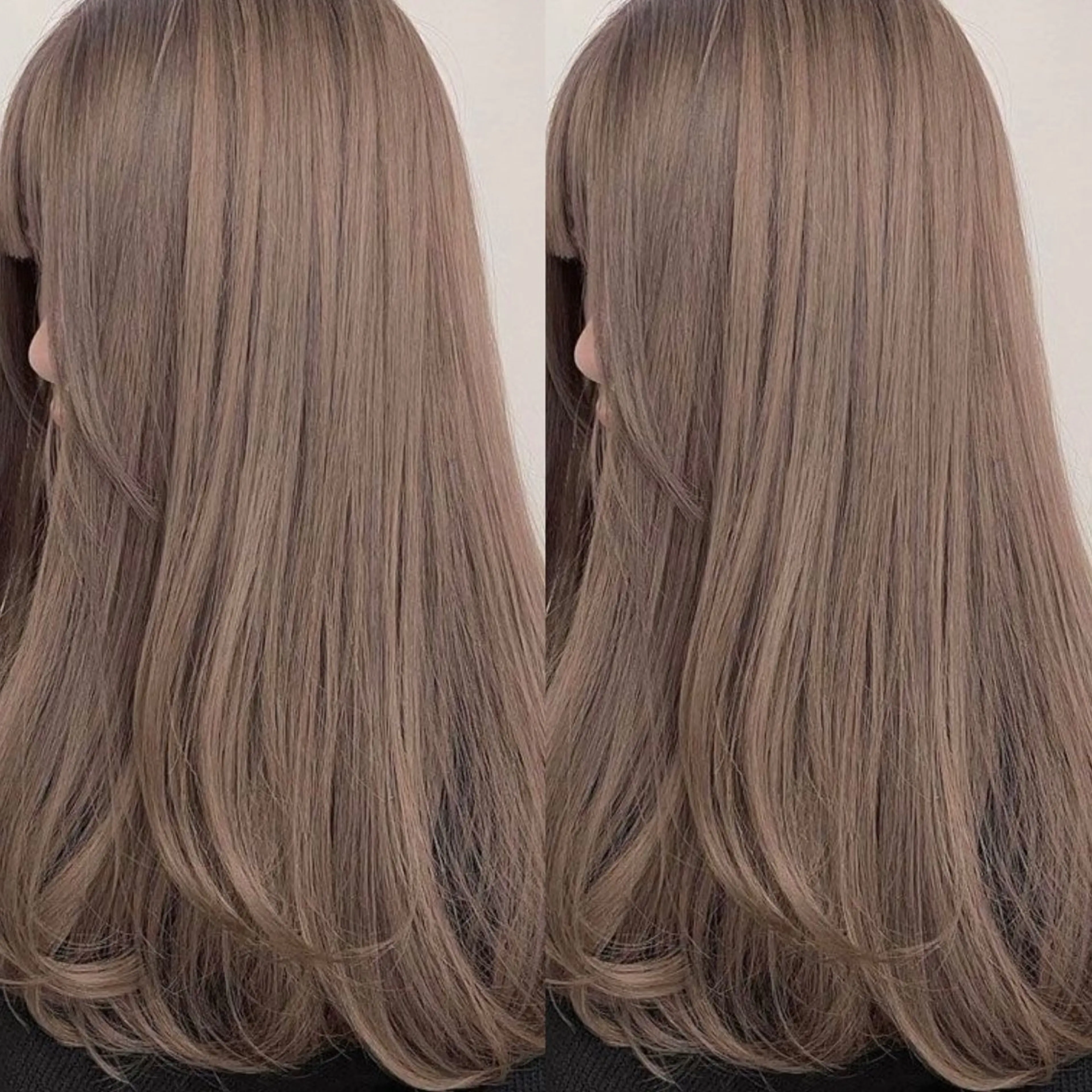 ロング カラー ベージュカラー ミルクティーベージュ オリーブベージュ オリーブカラー 表参道/ハイライト バレイヤージュのヘアスタイル