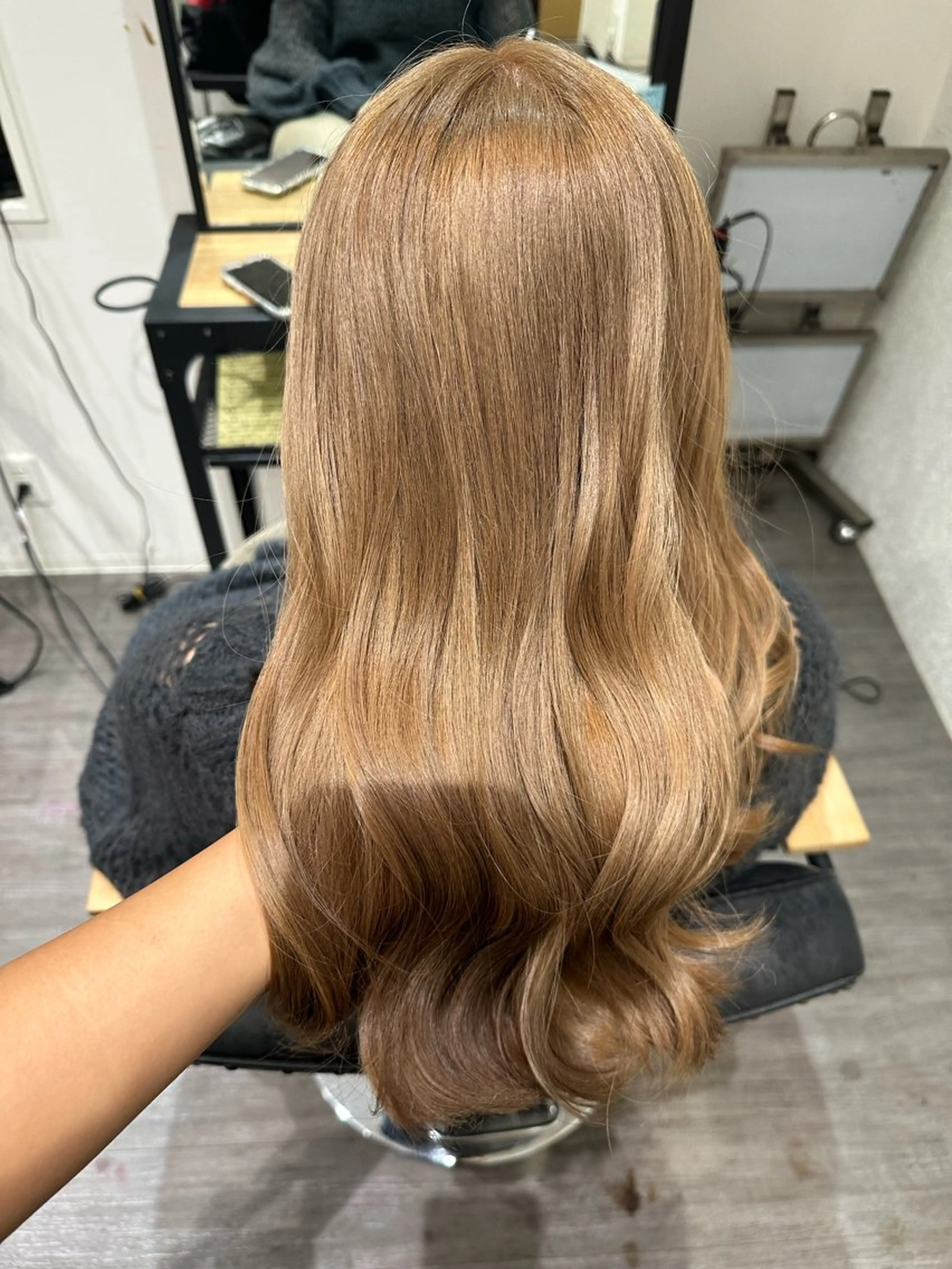 セミロング カラー ベージュカラー ミルクティーベージュ ヘアカラー トリートメント 艶髪レイヤー上田 紗也🇰🇷💗のヘアスタイル