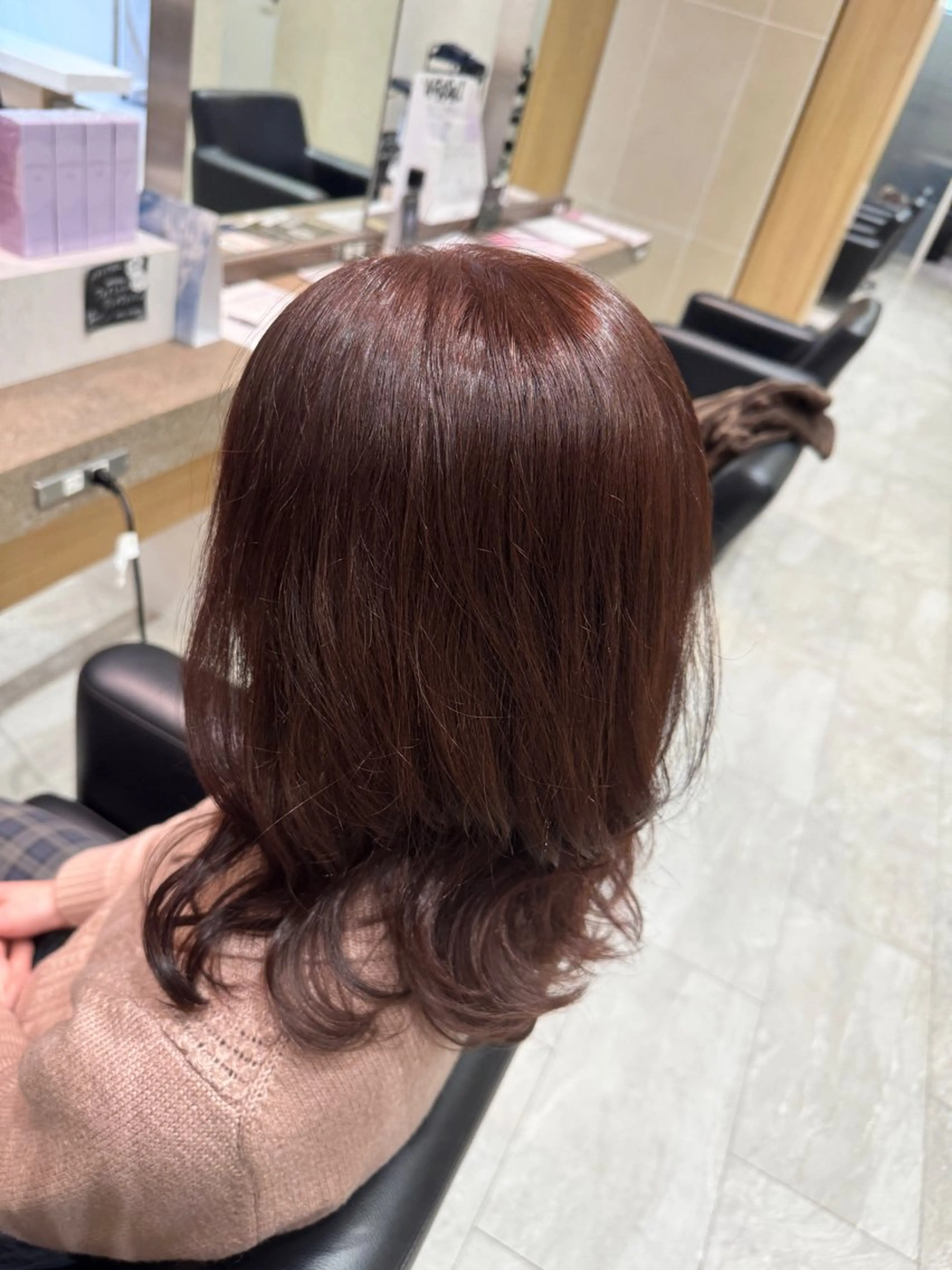 ミディアム カラー ミディアムパーマ ヘアカラー トリートメント sakura❀/板橋 モデル募集中🪄︎︎のヘアスタイル
