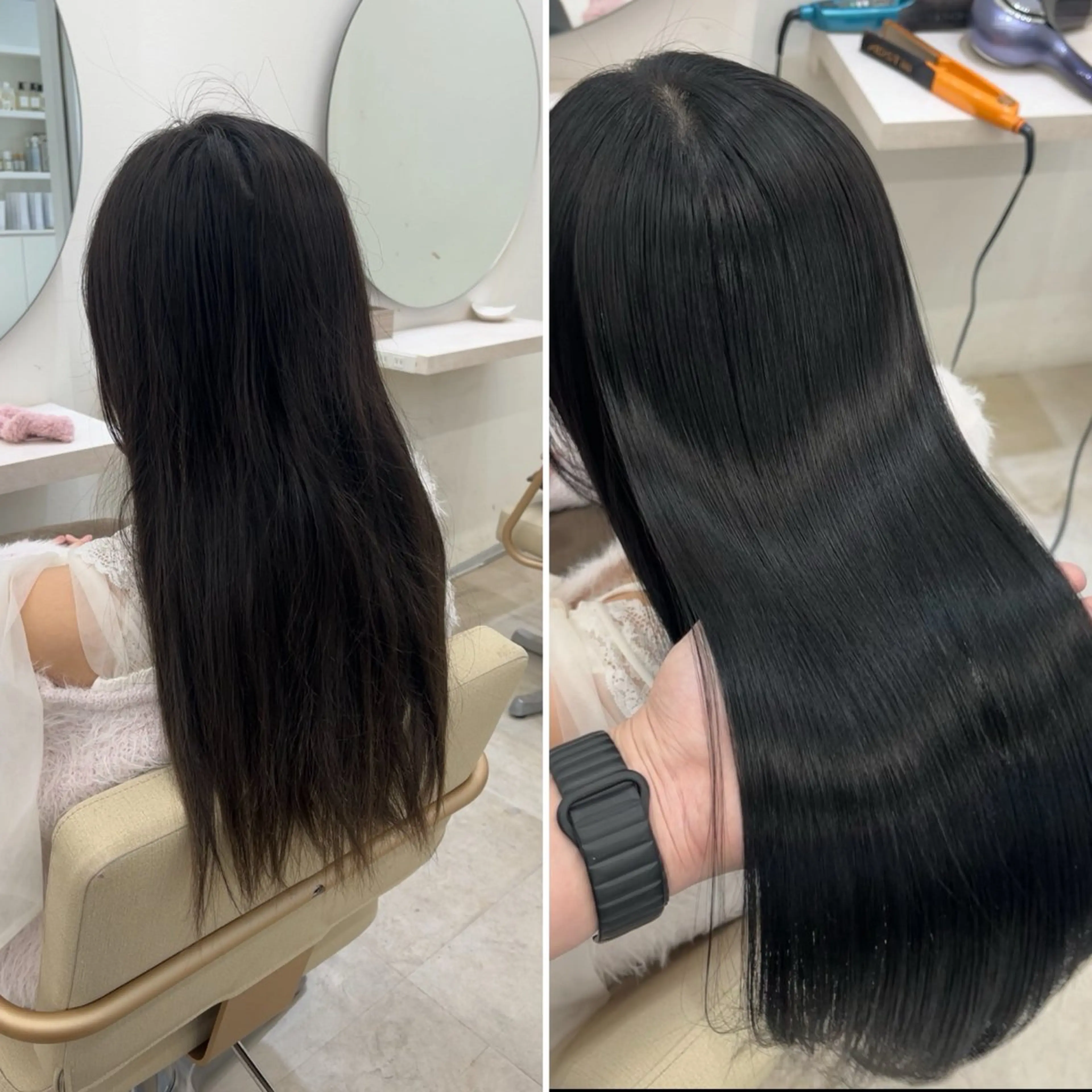 ロング カット 縮毛矯正 トリートメント 髪質改善/縮毛矯正 梅田茶屋町/西尾祐作のヘアスタイル