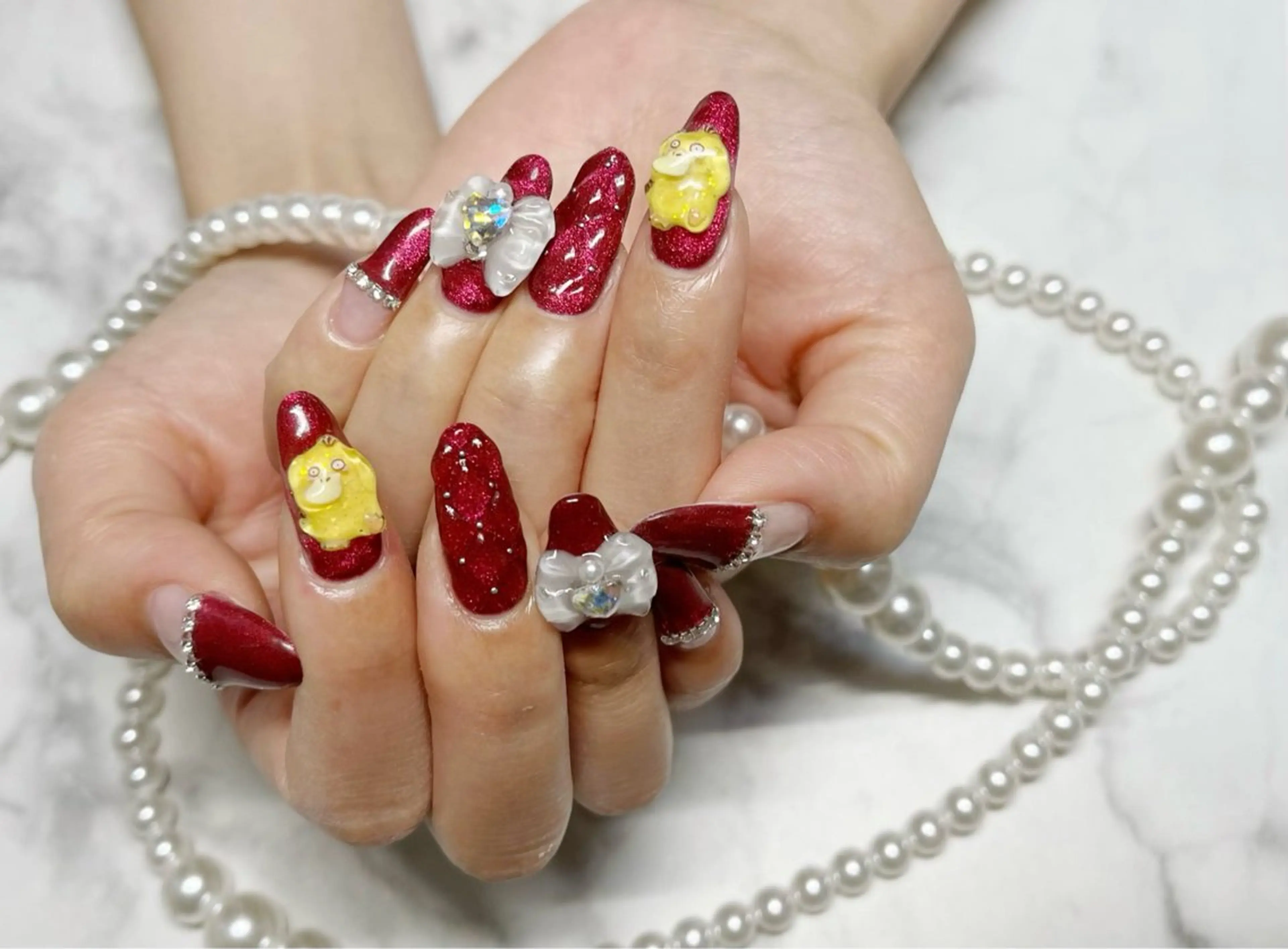 ネイル ぷっくりネイル 赤色 Rindo.ネイル ♡耳つぼジュエリーのその他イメージ