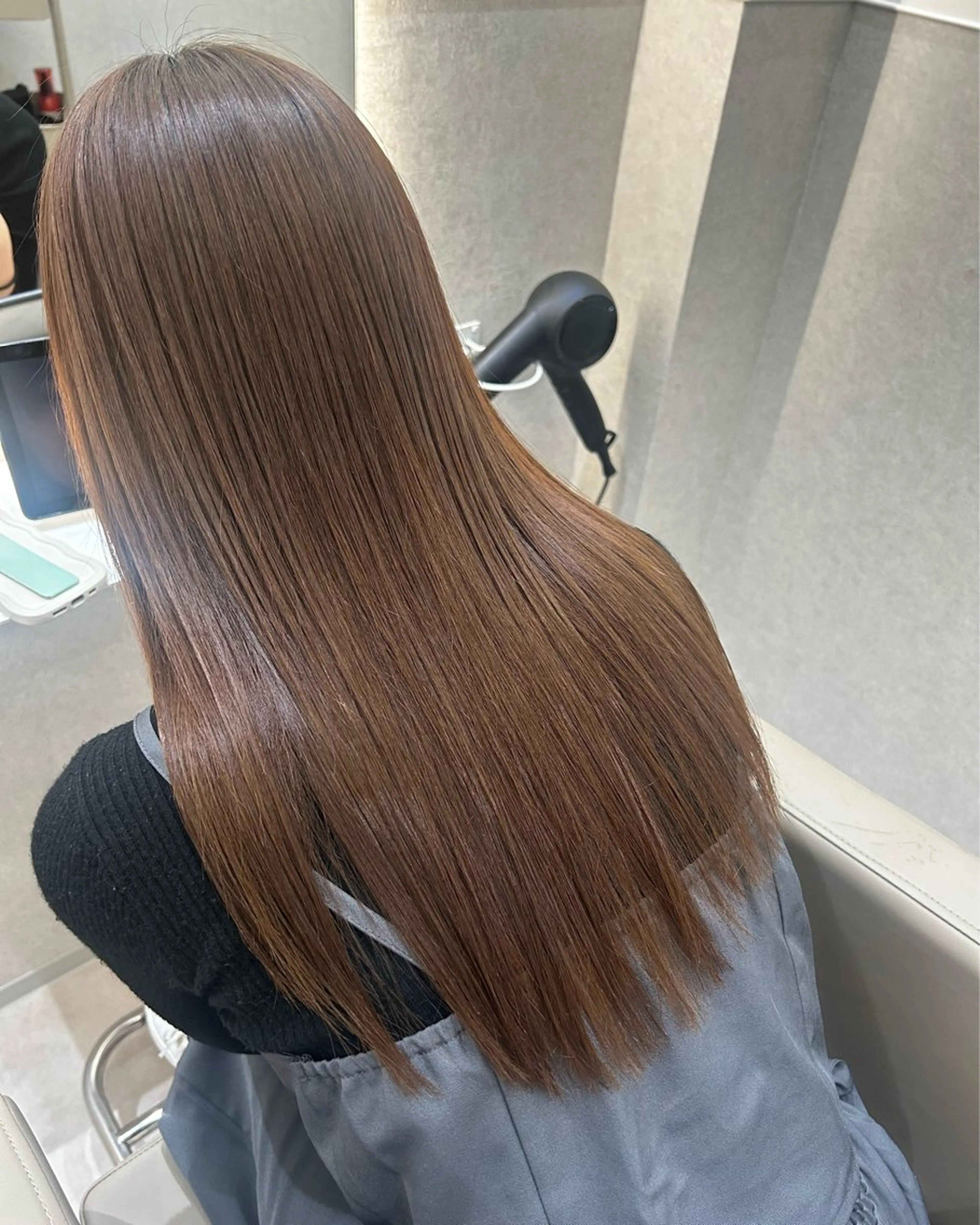 ロング 縮毛矯正 カット 縮毛矯正 Nanaha /レイヤーカットのヘアスタイル