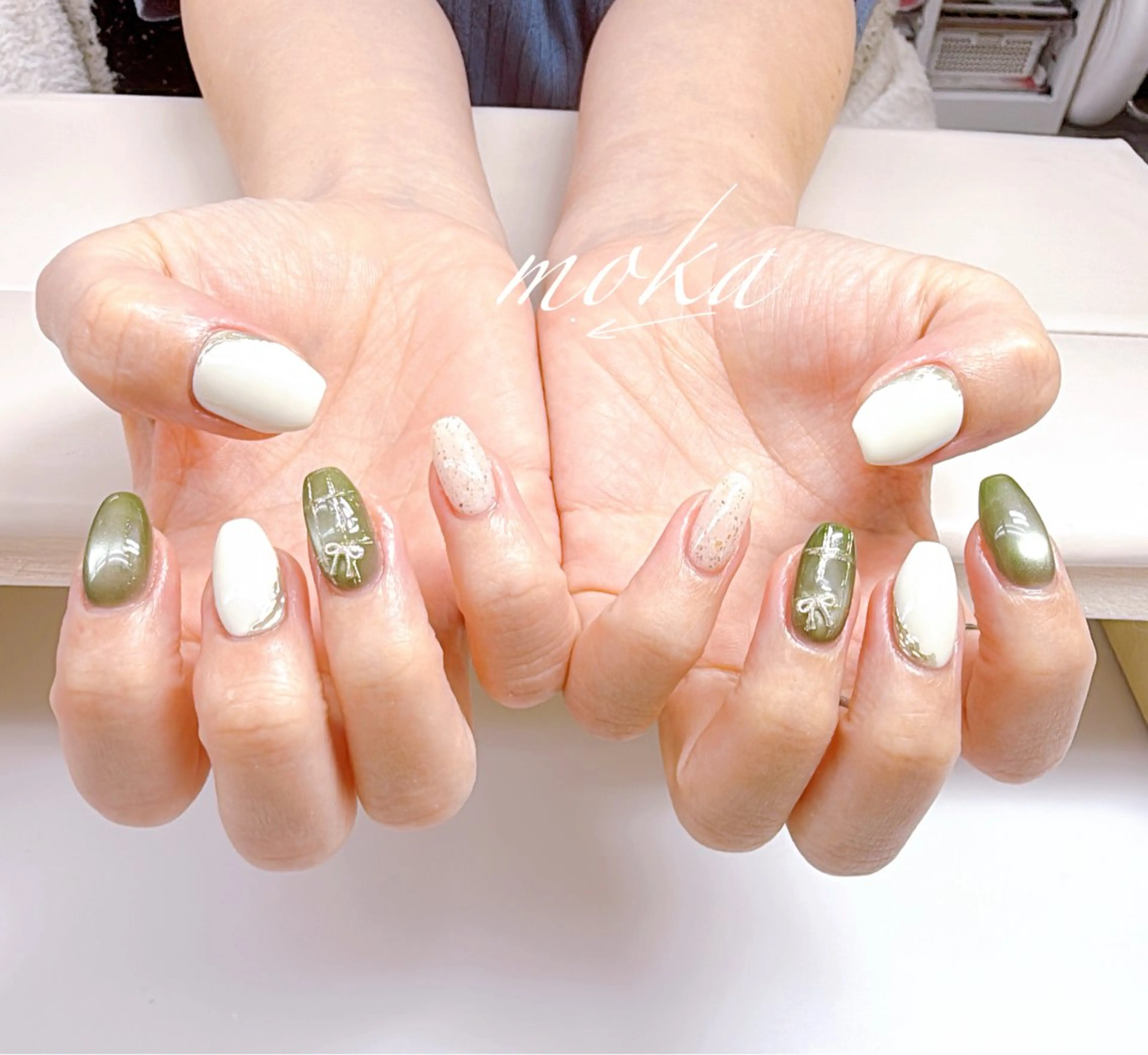 ネイル ハンドネイル ハンドケア 胡蝶蘭レディースサロ ンNailMOKAのネイルデザイン