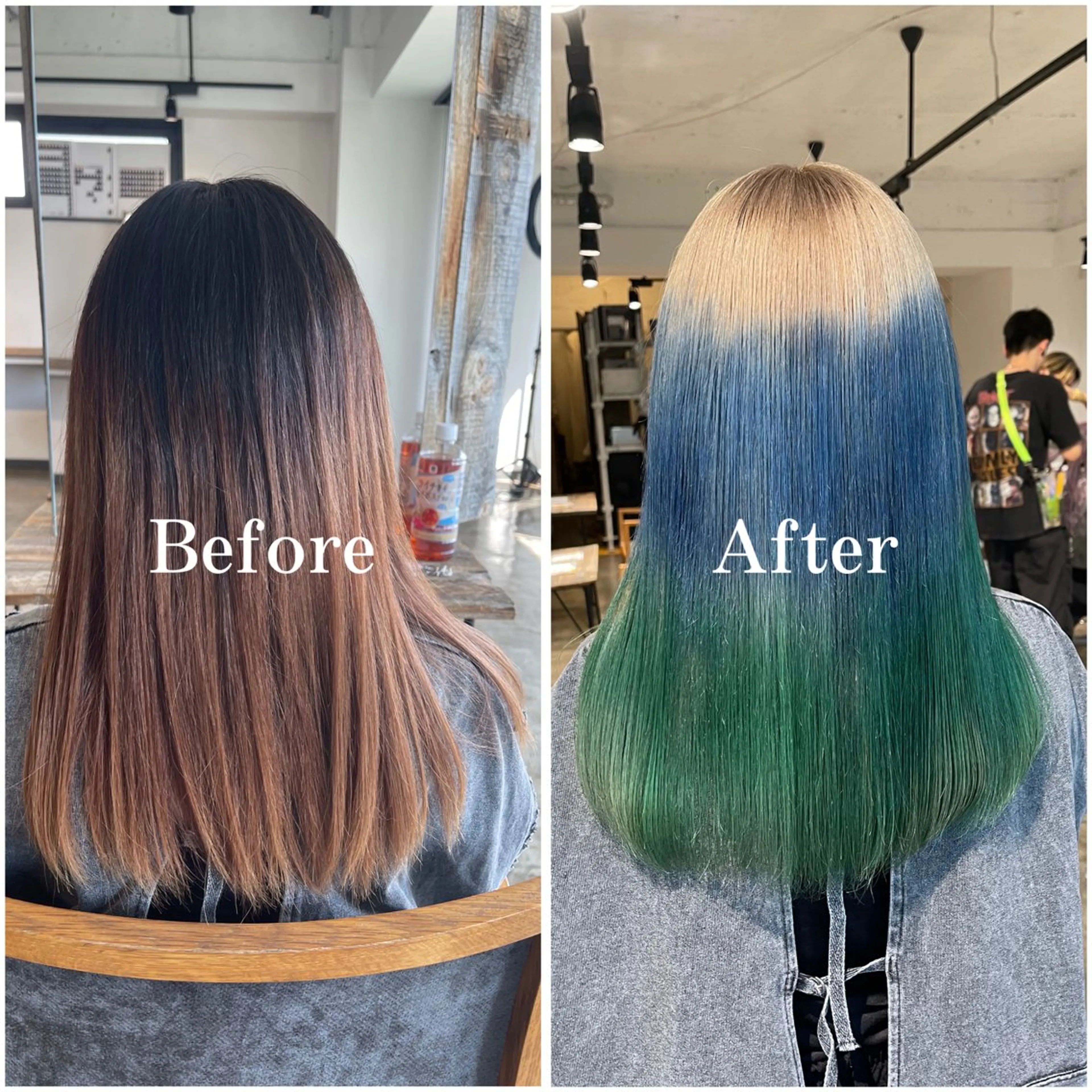 ロング カラー ブリーチ デザインカラー ハイトーンカラー ムラ修正/ ハイトーン💖Riaのヘアスタイル