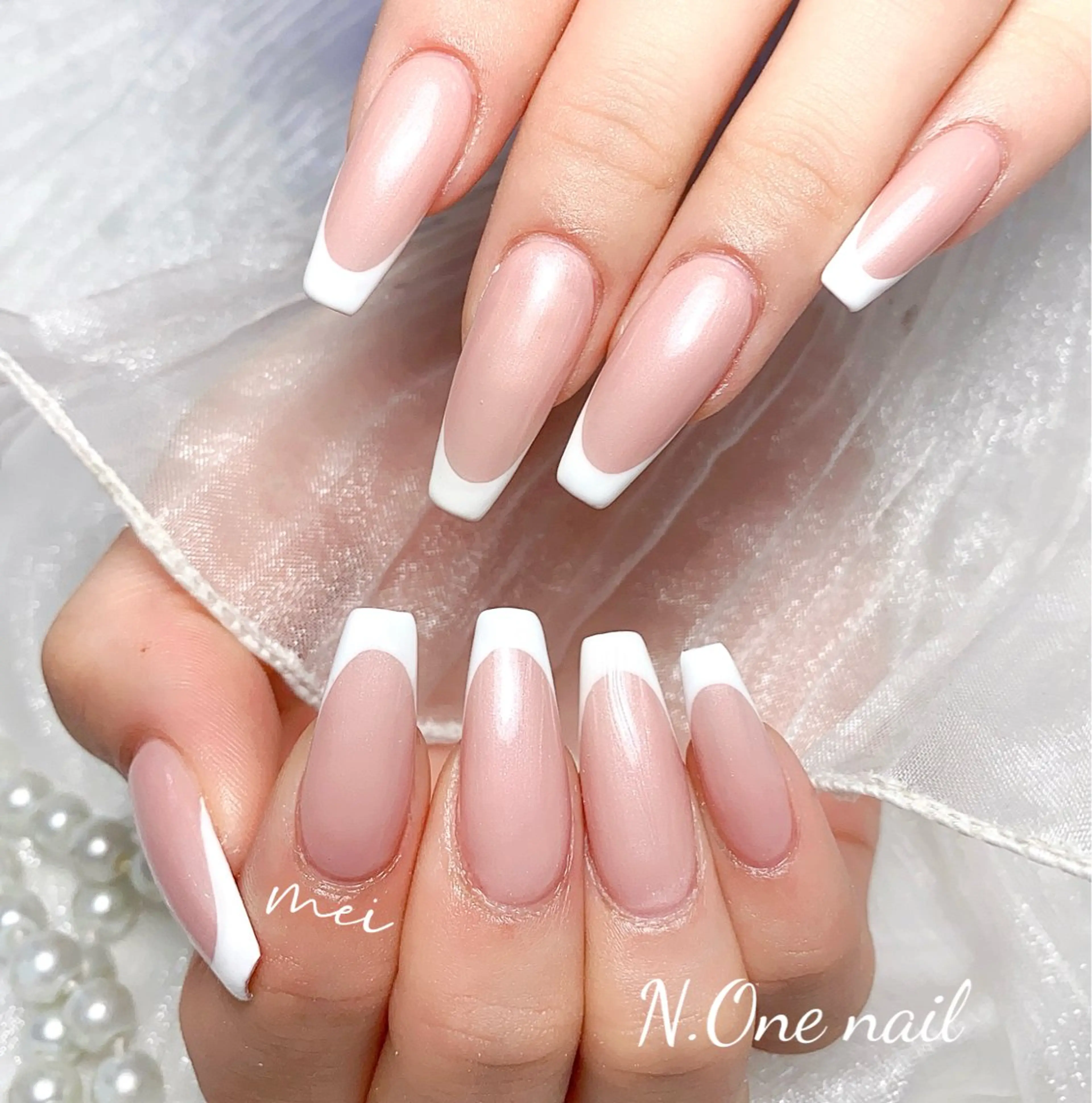 ネイル フレンチネイル N.one mei🎀のネイルデザイン