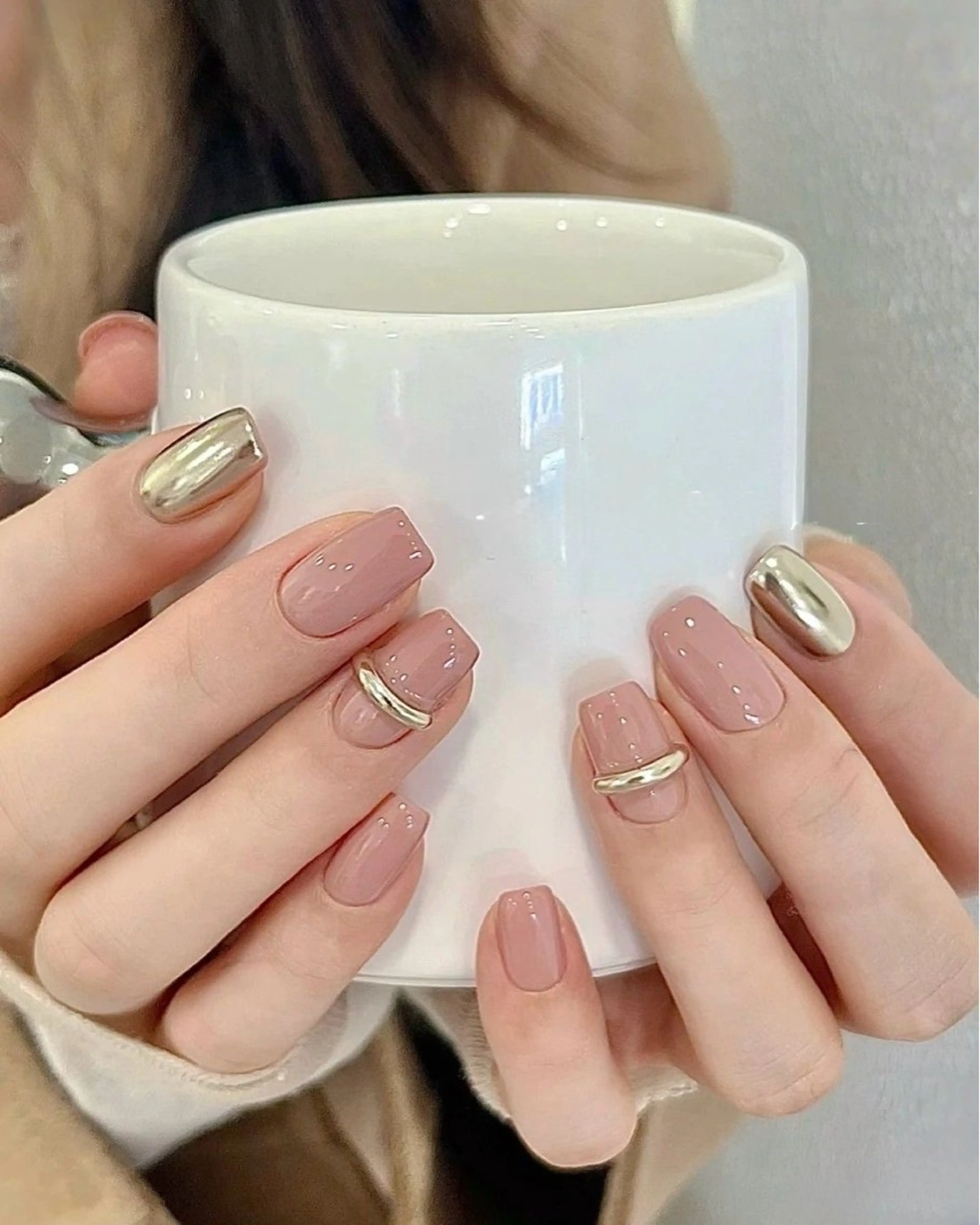 ネイル 長さ出し フレンチネイル グラデーション 卒業式 マグネットネイル MIHANA NAILのネイルデザイン