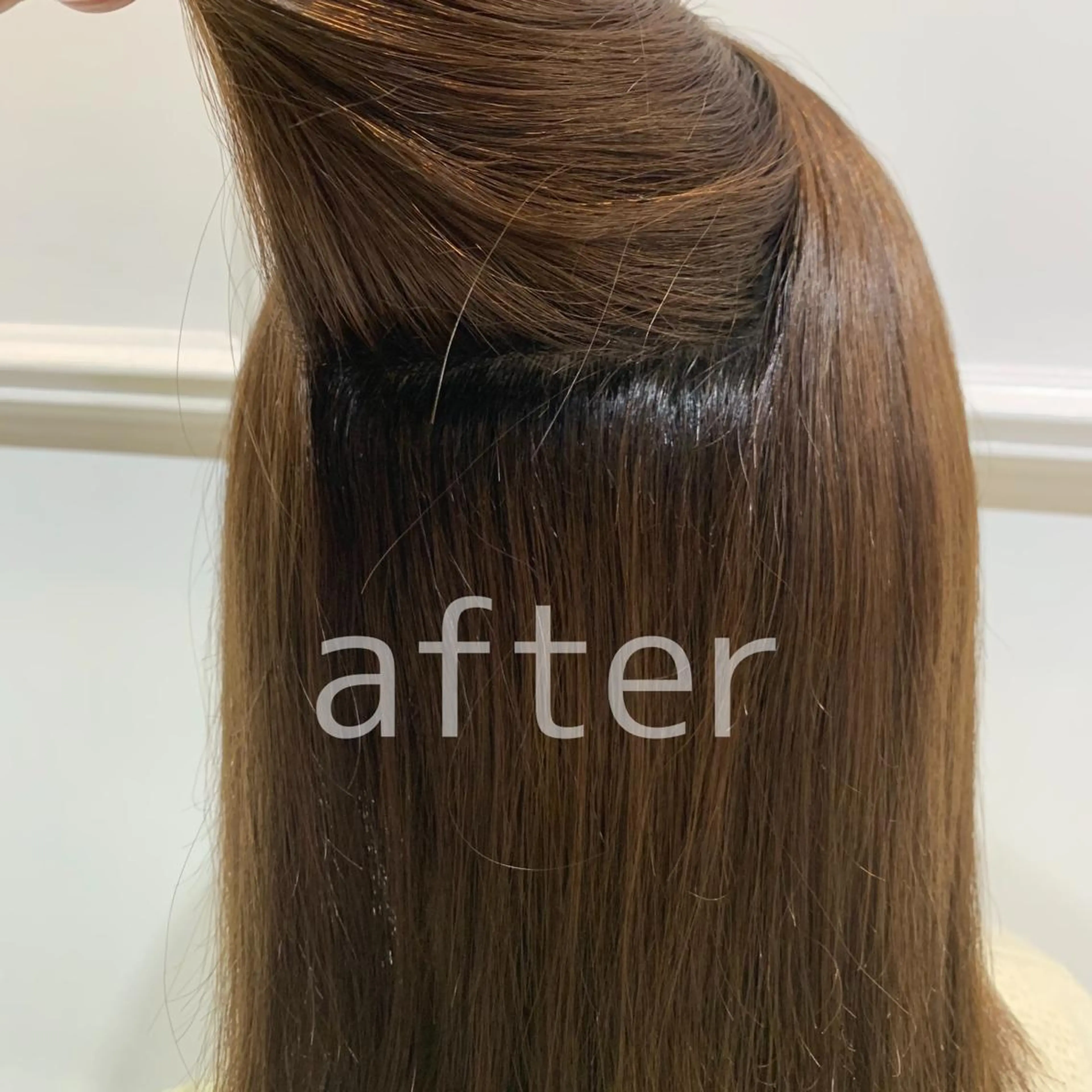 セミロング パーマ 髪質改善カラー&TR 縮毛矯正/弱酸性矯正のヘアスタイル