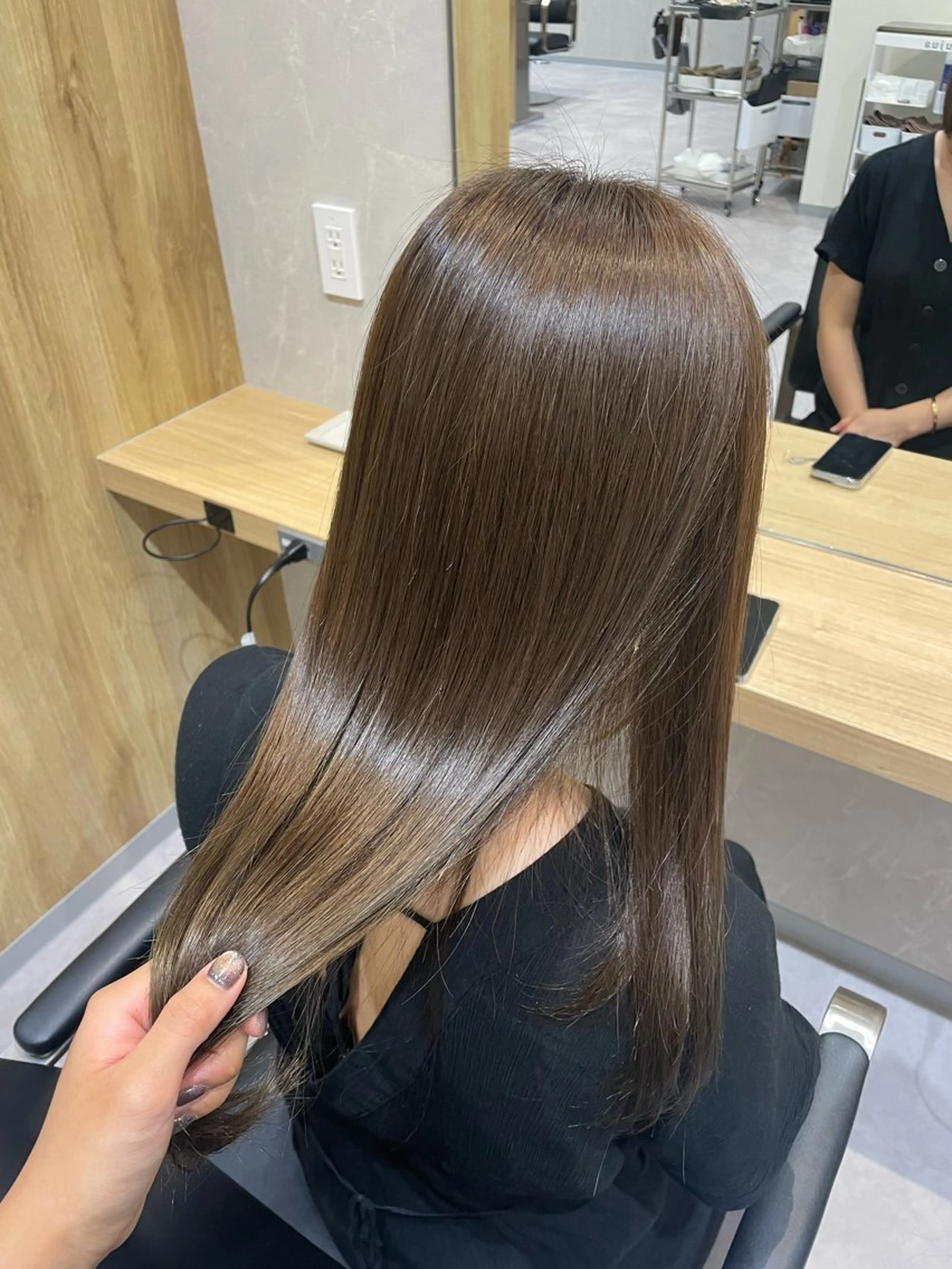 セミロング ハイトーンカラー 縮毛矯正/ジャックのヘアスタイル