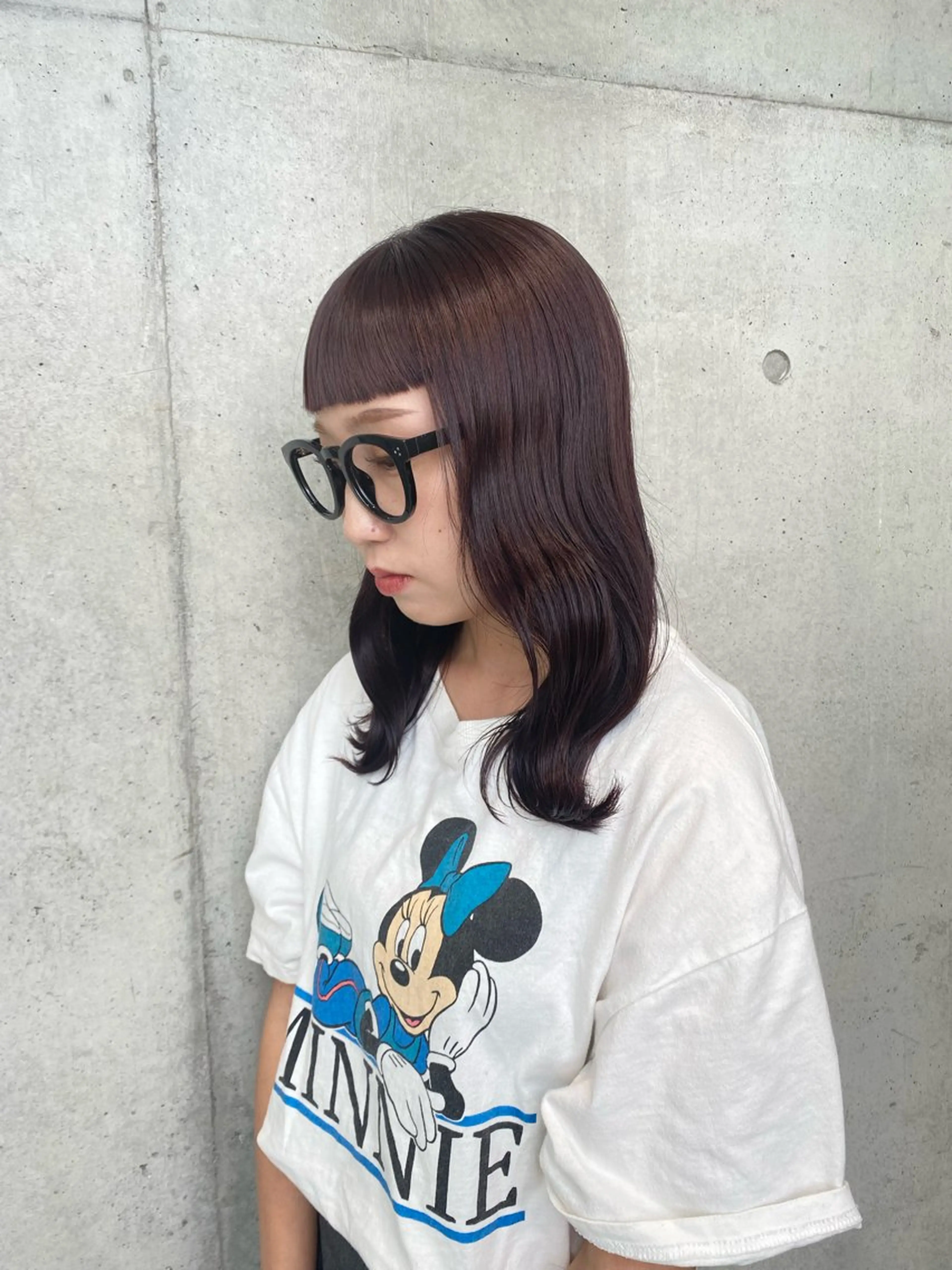 セミロング カラー ヘアアレンジ カット ヘアカラー トリートメント ボブ艶モテカラー🫧 カリンのヘアスタイル