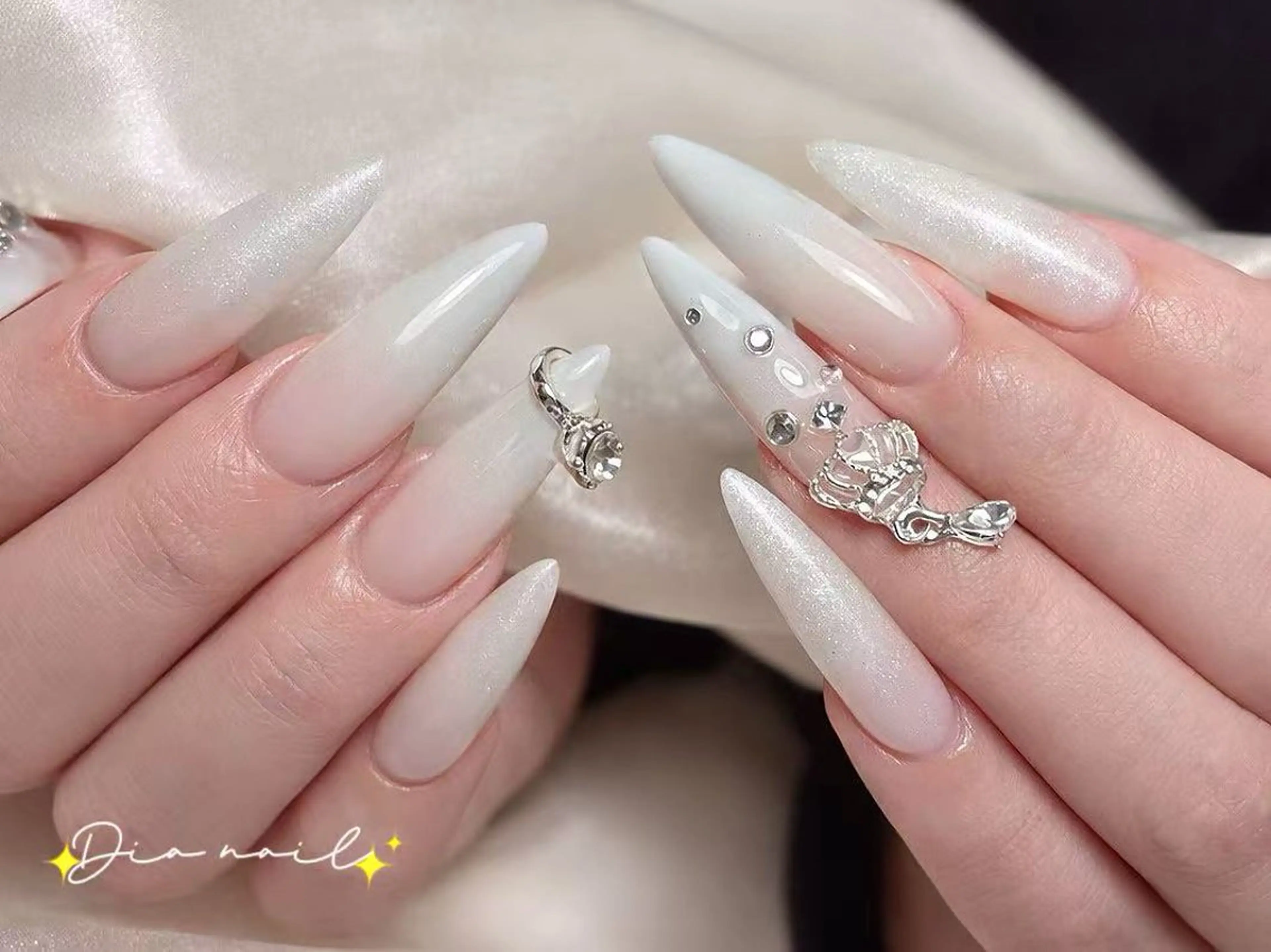 ネイル チークネイル ジェルネイル グラデーション マグネットネイル ニュアンスネイル Di'a nail ネイルサロンのネイルデザイン