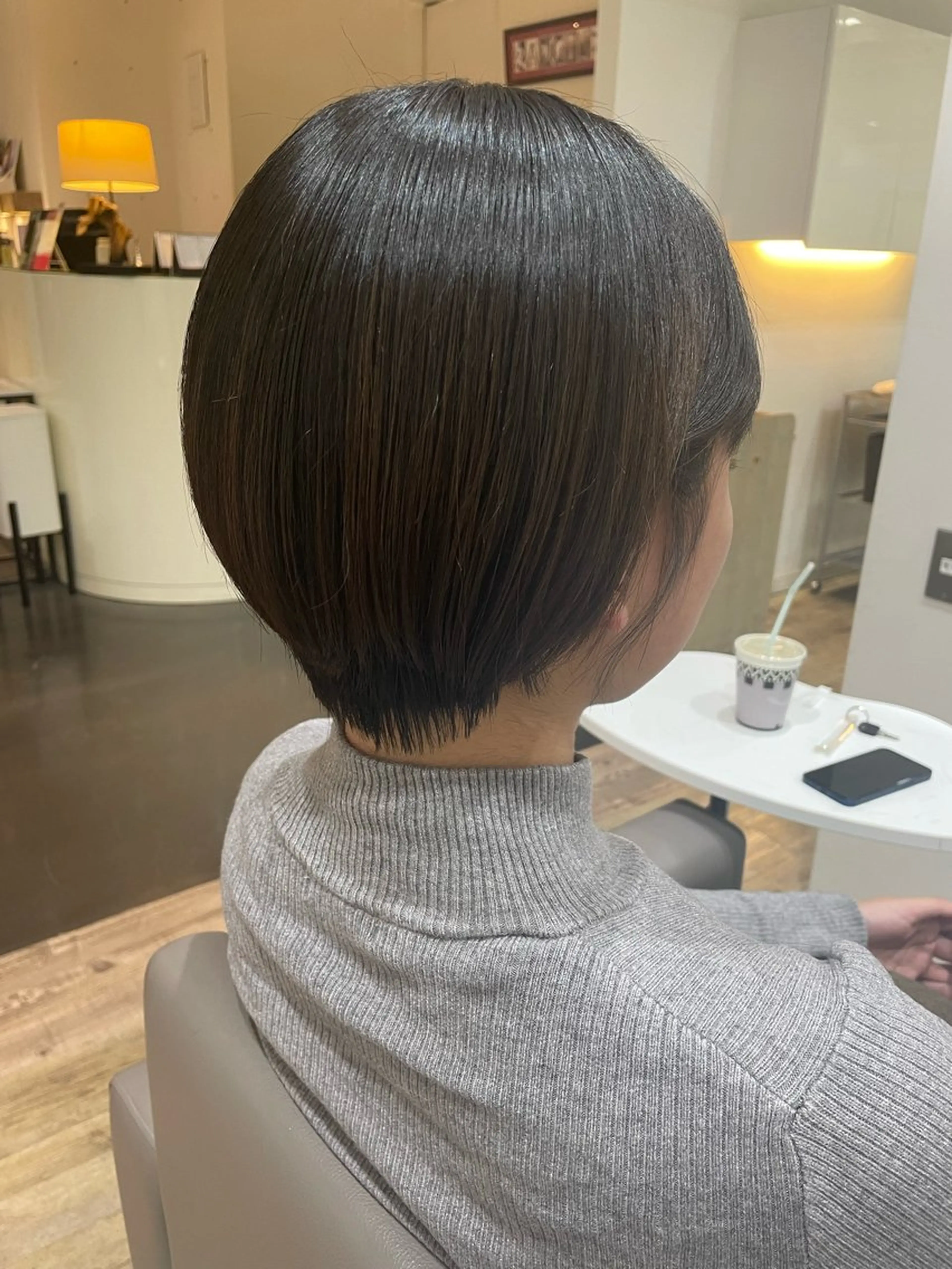 ショート オリーブベージュ/シ ョートボブたまき🧡のヘアスタイル