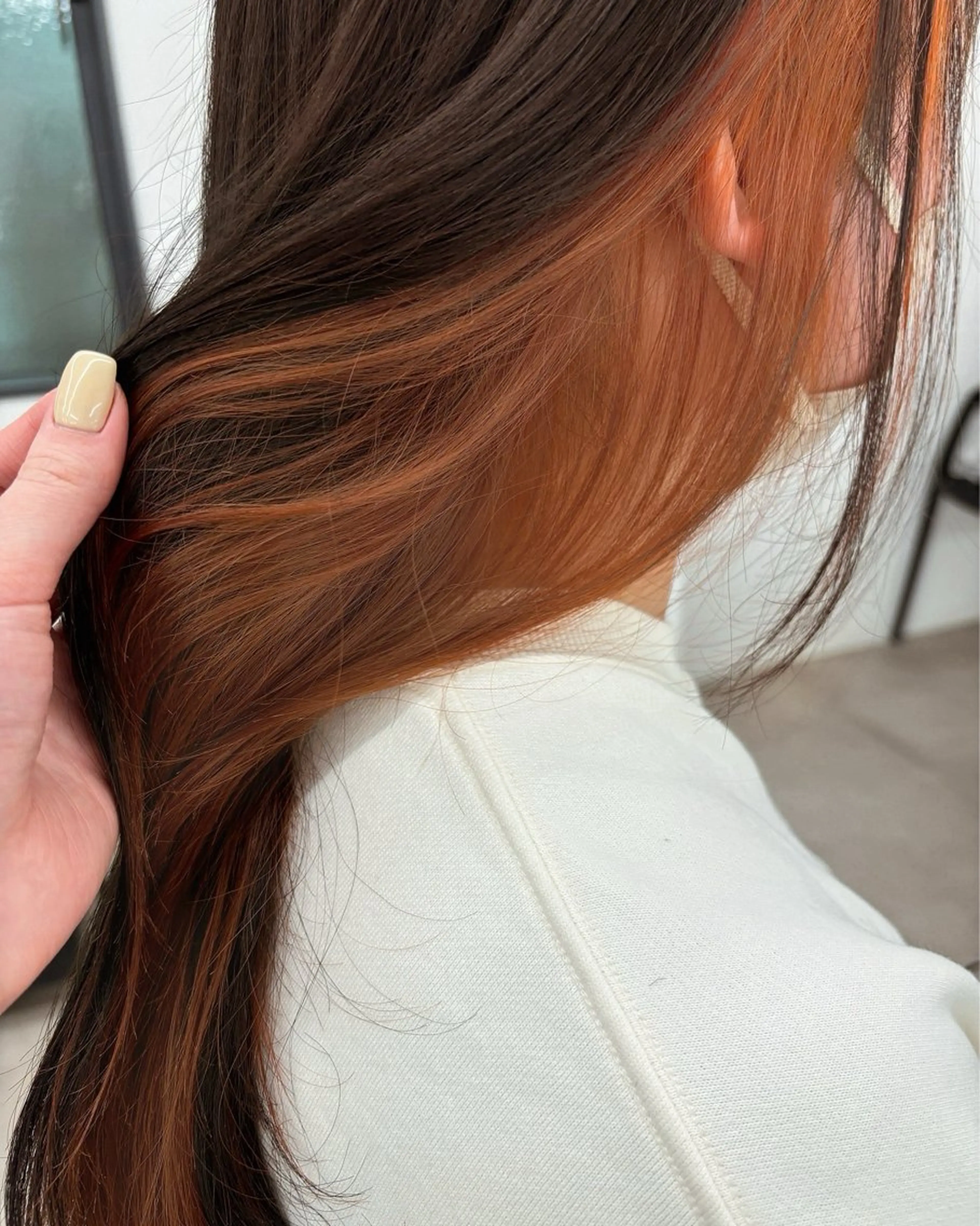 ロング カラー 蛭町 遥香のヘアスタイル