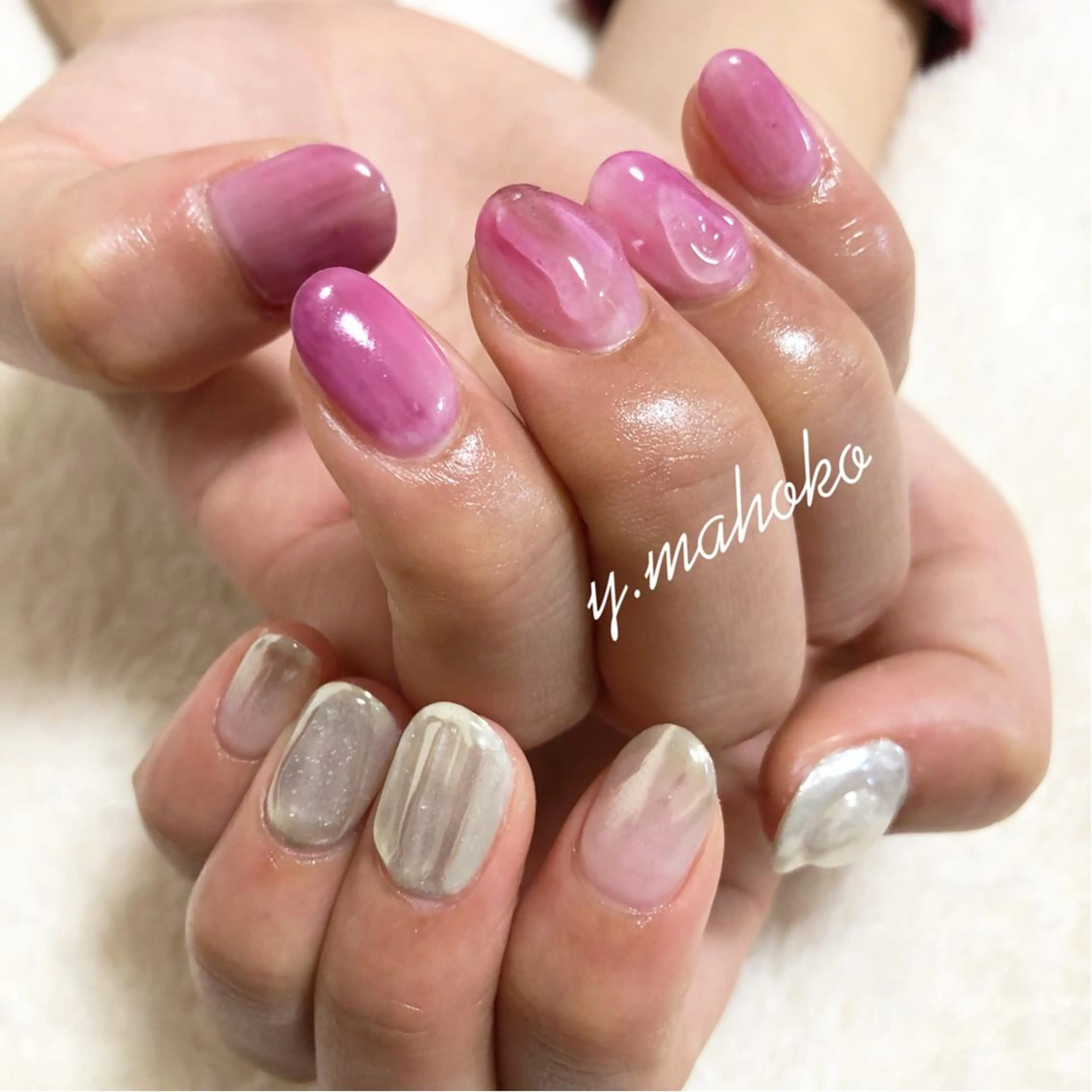 ネイル ハンドネイル She nail studio 原宿所属・パラジェル有/ スカルプ/mahoのネイルデザイン