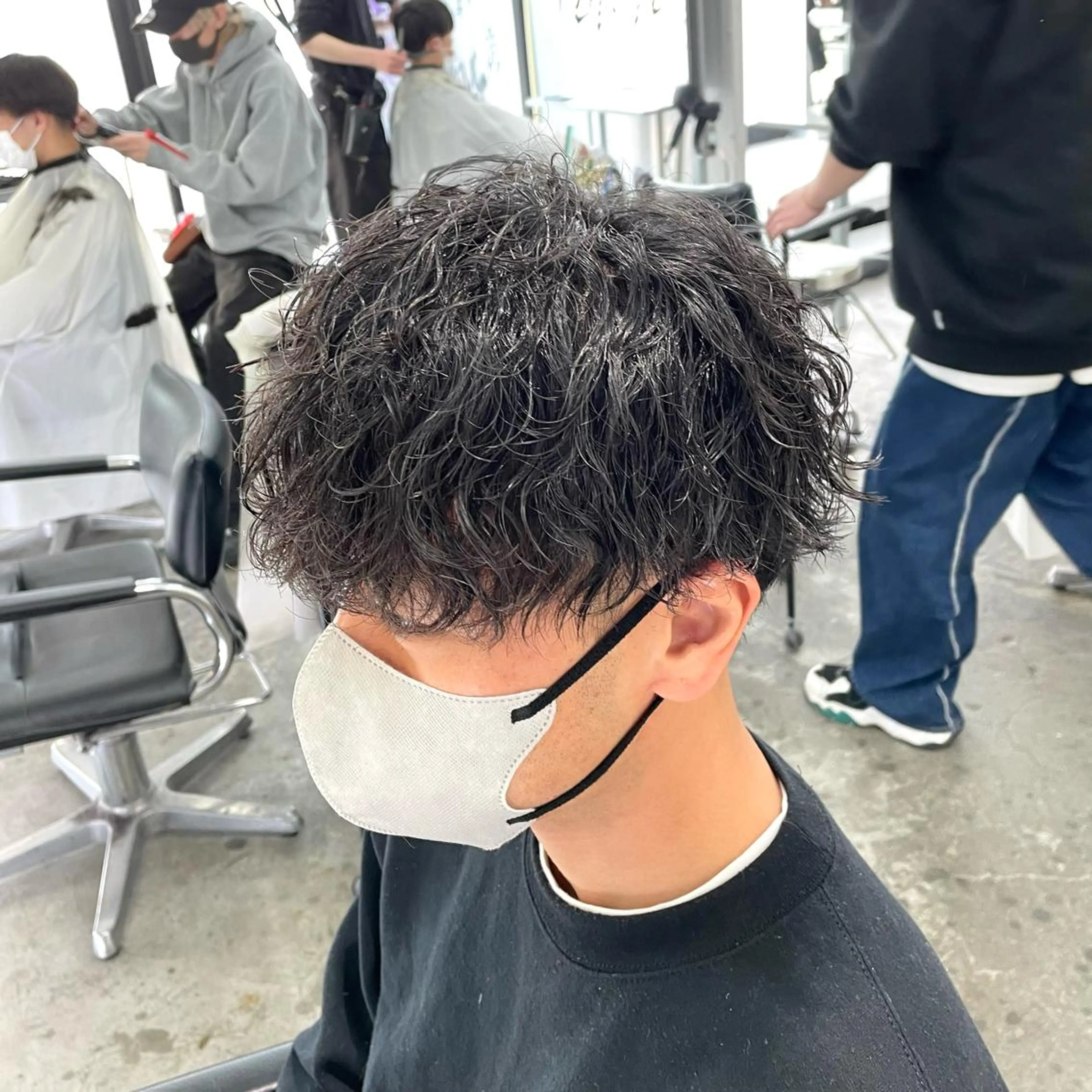 ショート パーマ メンズ カット パーマ メンズ特化美容師/ 藤戸 椋のヘアスタイル