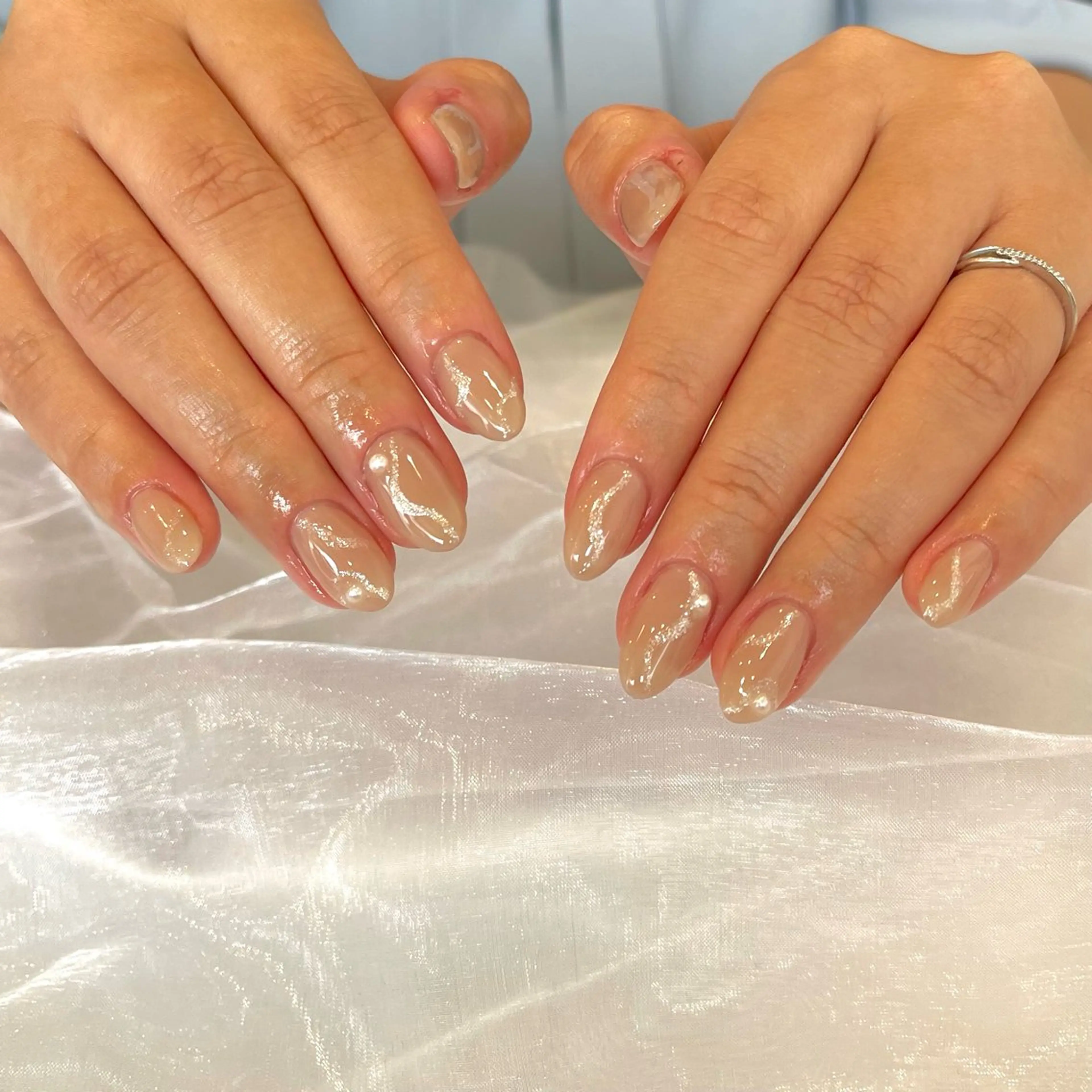 ネイル 長さ出し オフィスネイル ハンドネイル COCO NAILのネイルデザイン