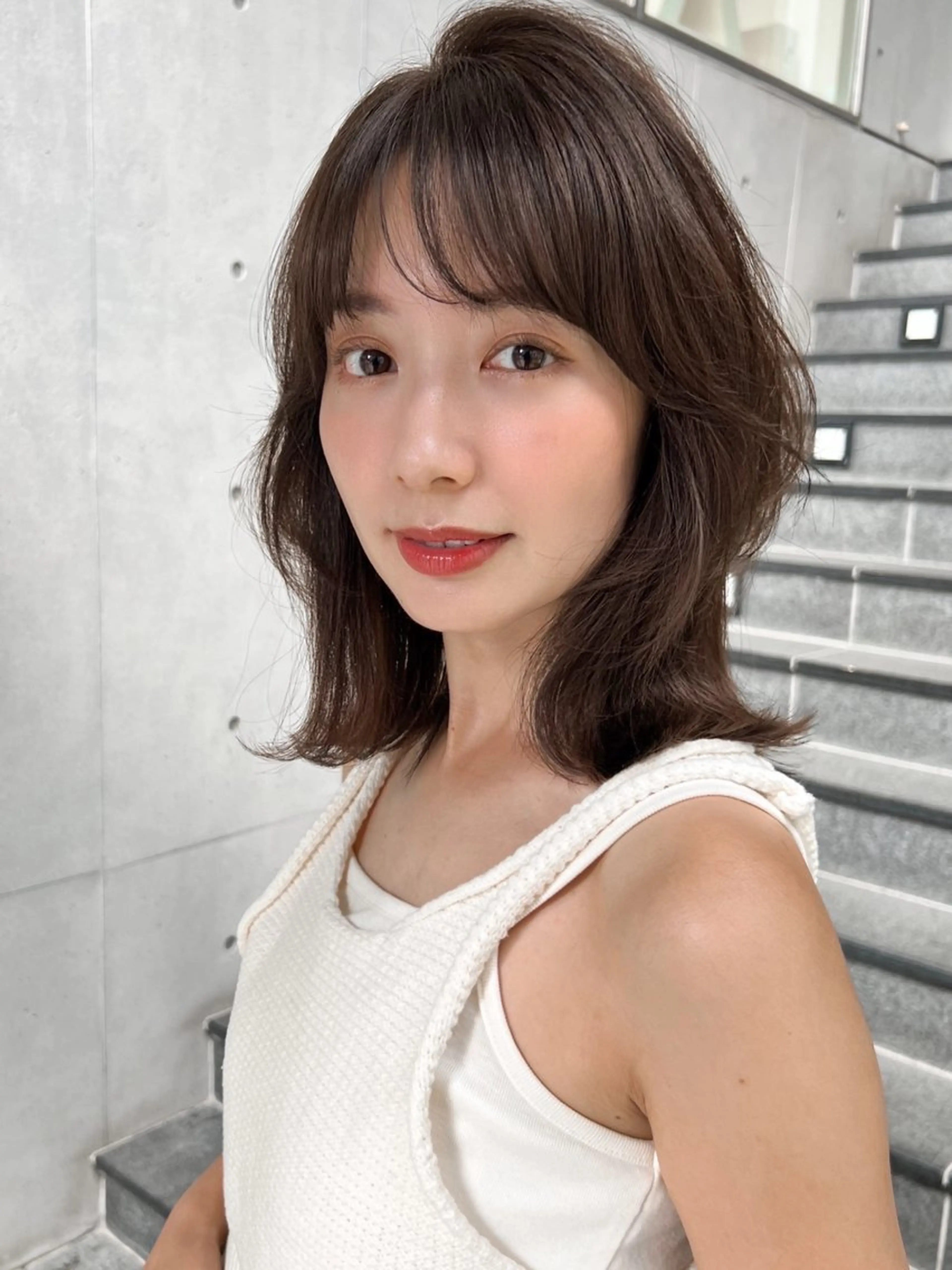 ミディアム 木村 賢人のヘアスタイル